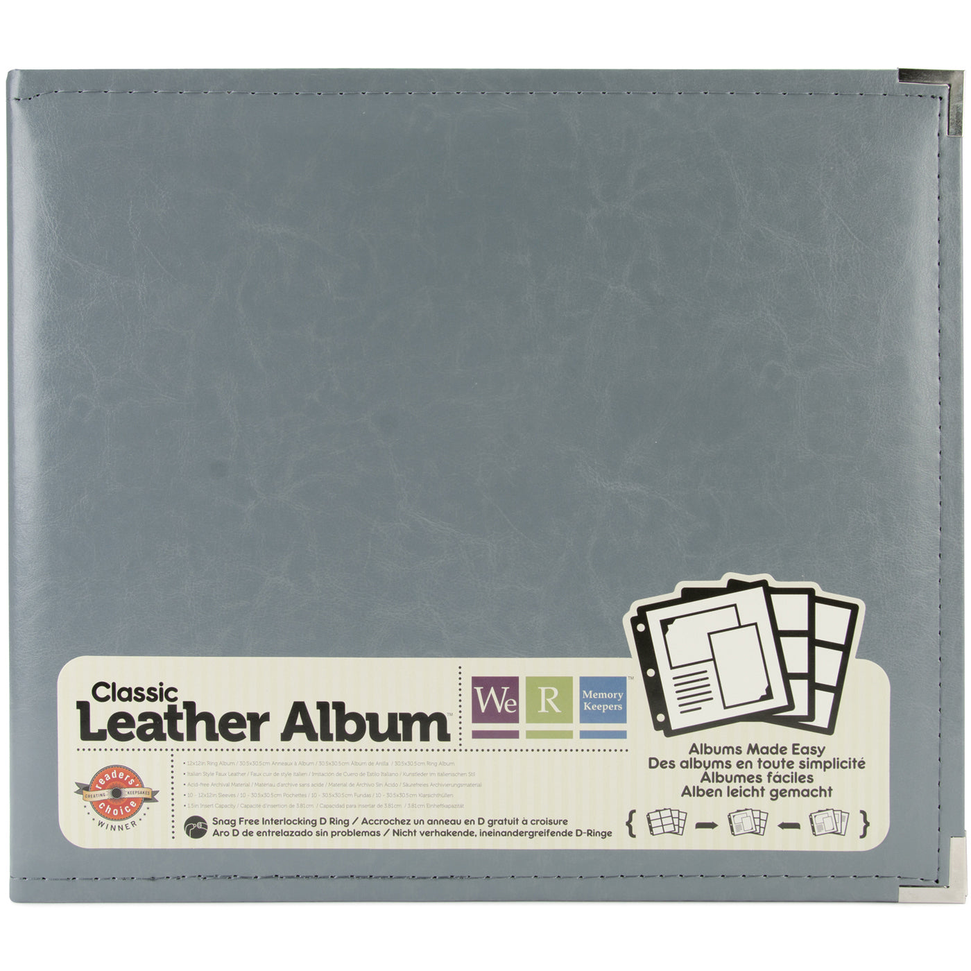 We R Classic Leather D-Ring Album 12"X12"