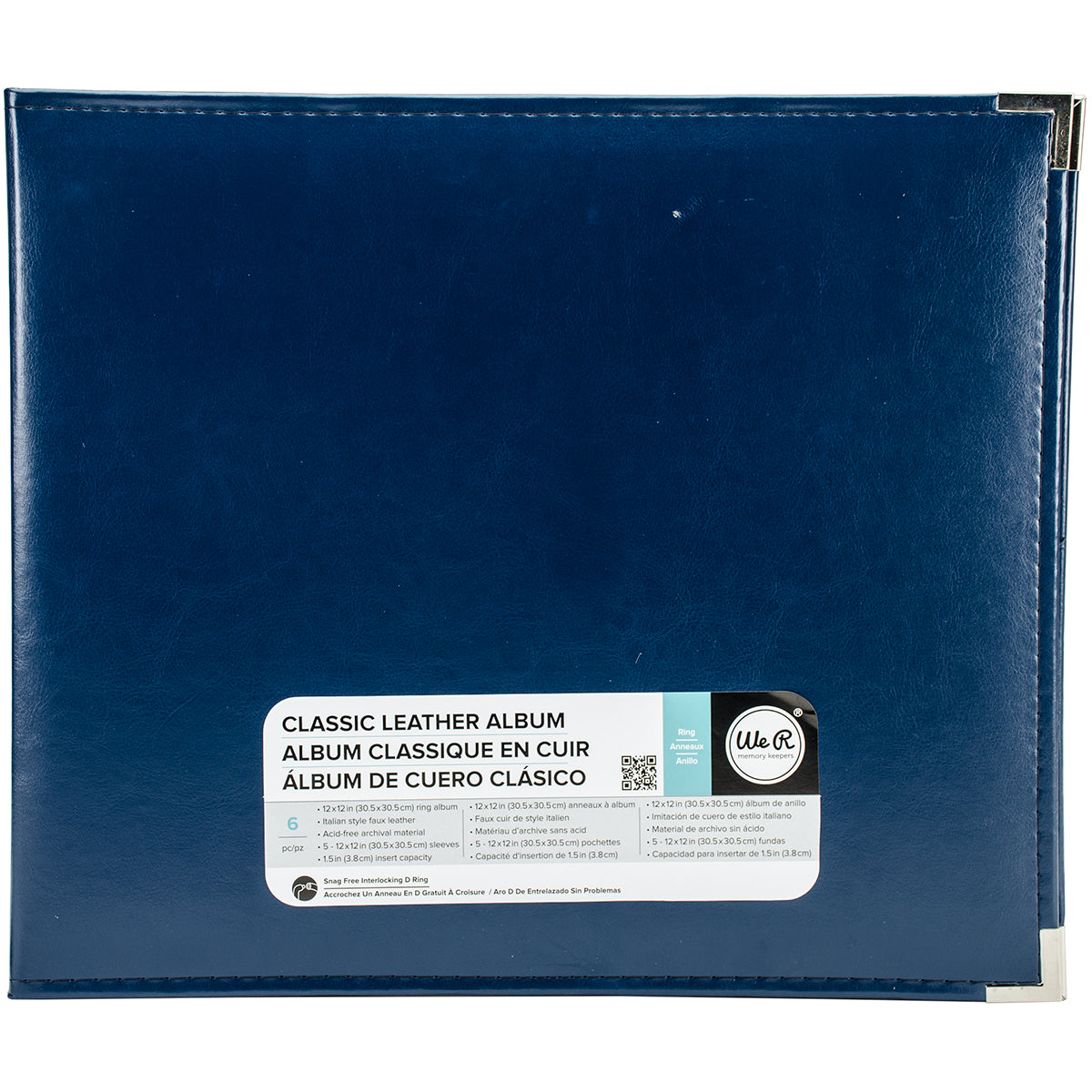 REMEMBER Sewn Leatherette 3-Ring 12x12 Binder (unfilled) by