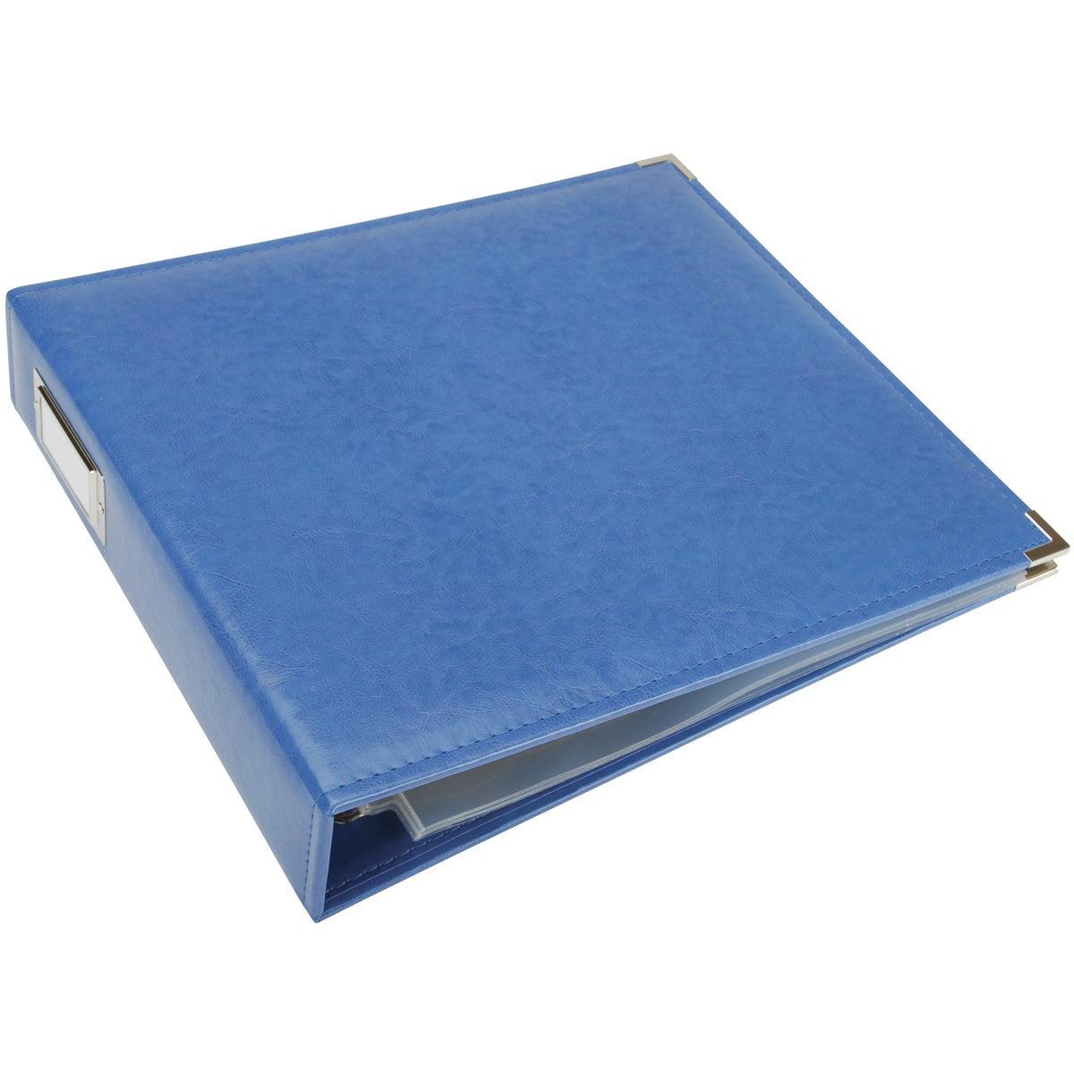 Peacock Blue Faux Leather D-Ring Scrapbook Album by Recollections® 