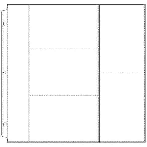 American Crafts Side Loading Page Protectors 12x12 w 6X4 Pockets