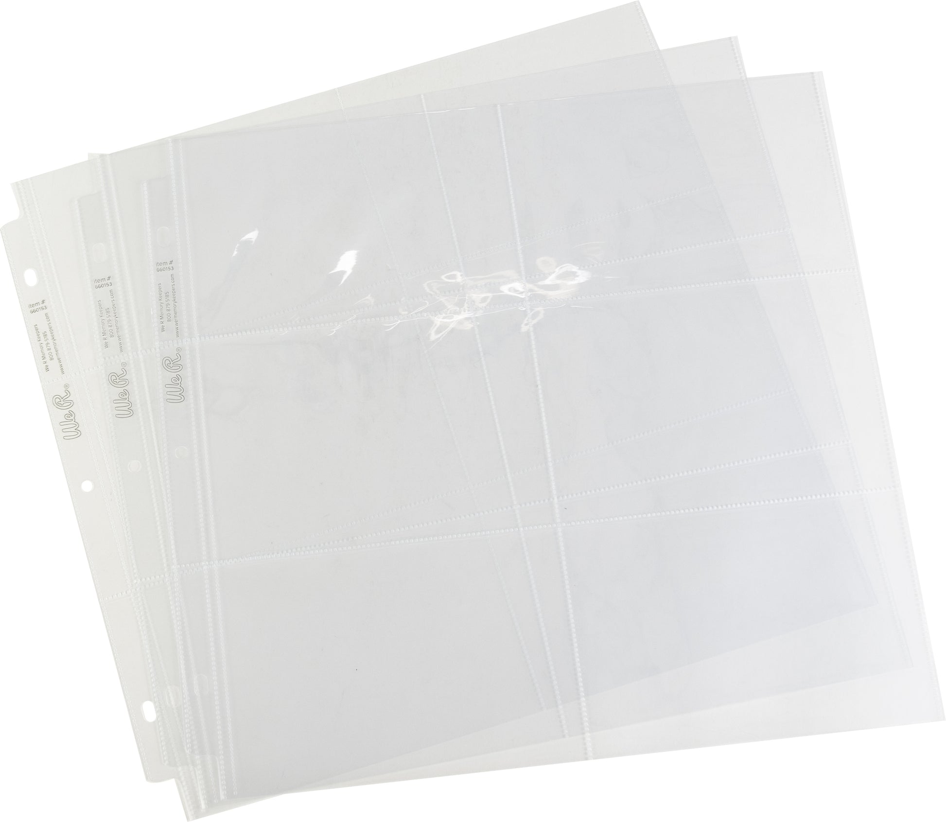 We R Memory Keepers Photo Sleeves 25 Sheets Holds 4x6 inch Photos 12x12  Lot 2
