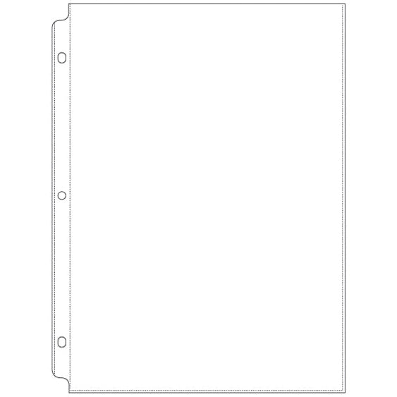 We R Ring Photo Sleeves 8.5X11 10-pkg-full Page
