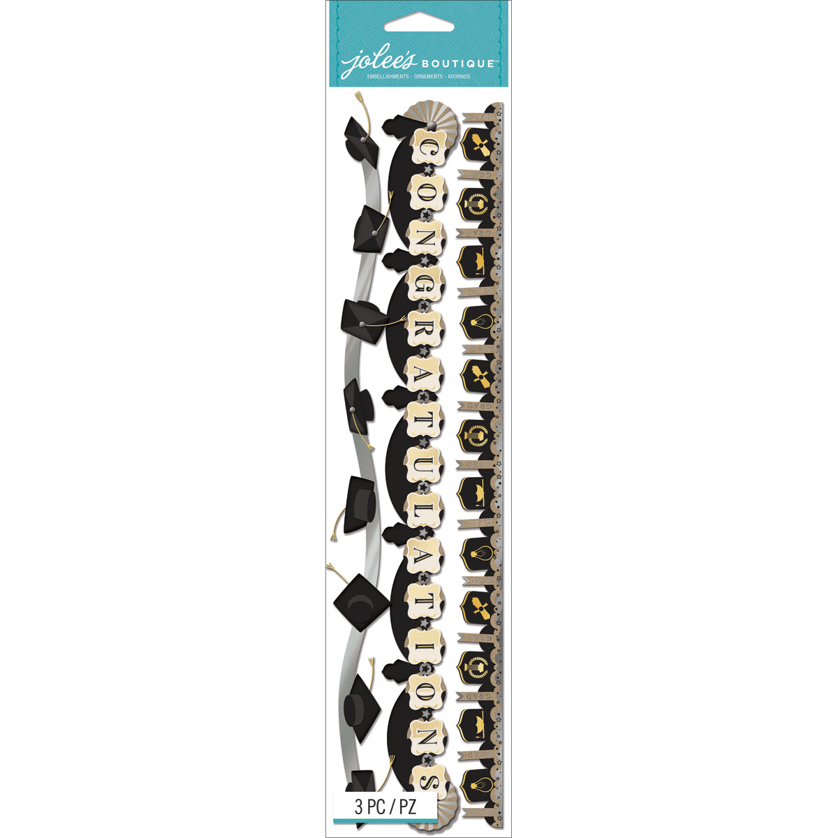 Jolee's Boutique Dimensional Stickers - Graduation, 3pcs