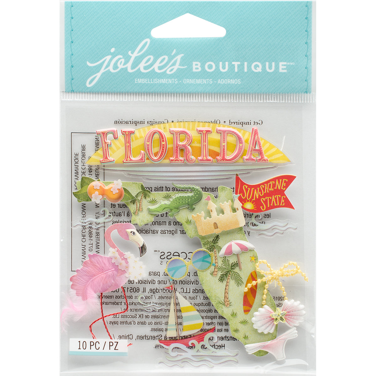 Jolee's Boutique Dimensional Stickers - Florida, 10pcs