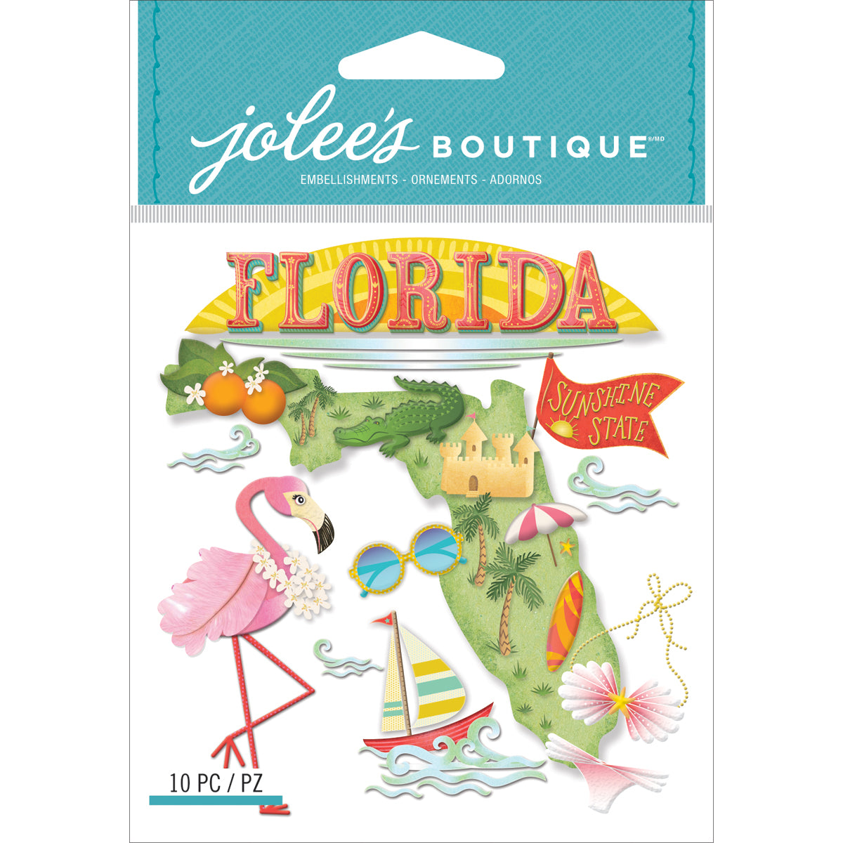 Jolee's Boutique Dimensional Stickers - Florida, 10pcs