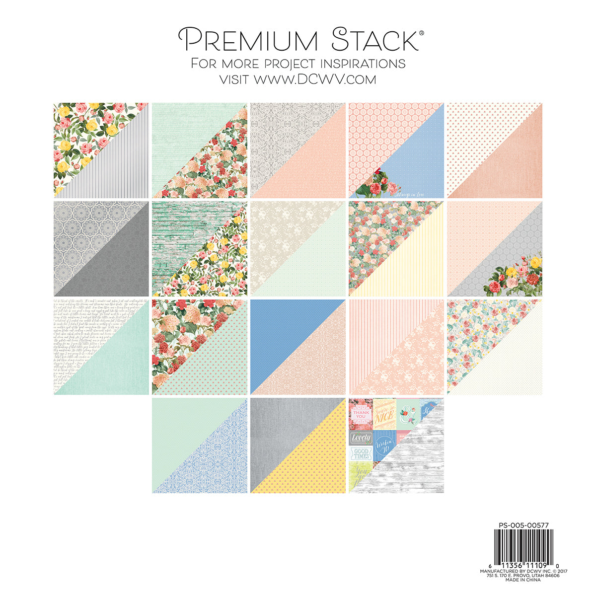 DCWV Double-Sided 12x12" Cardstock Stack - Country Floral