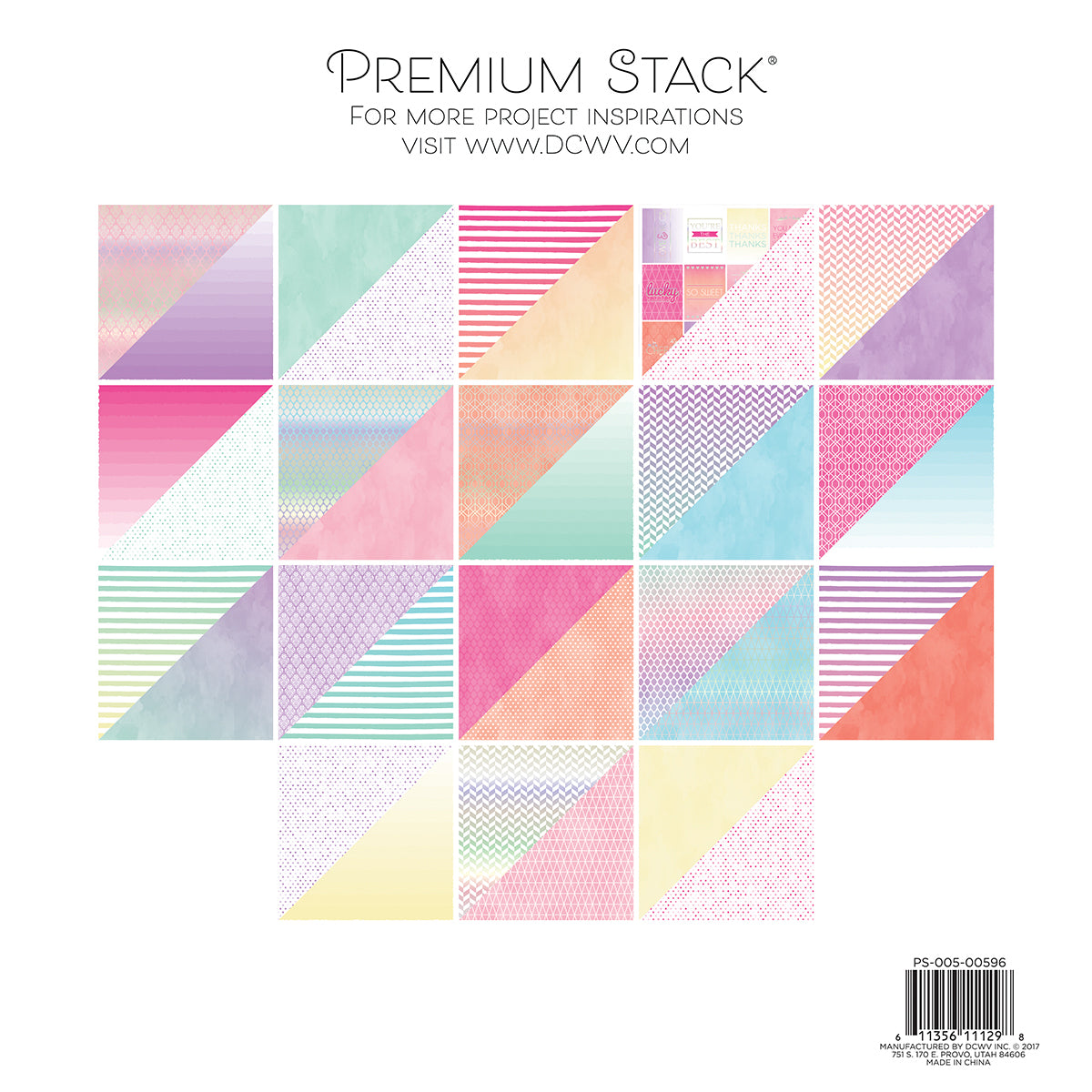 DCWV Double-Sided Cardstock Stack 12"X12" 36/Pkg-Watercolor Ombre, 18 Designs/2 Each