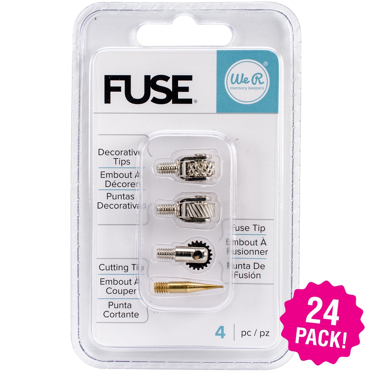 Multipack of 24 - We R Fuse Tool Tips 4/Pkg-Decorative, Cutting & Fusing
