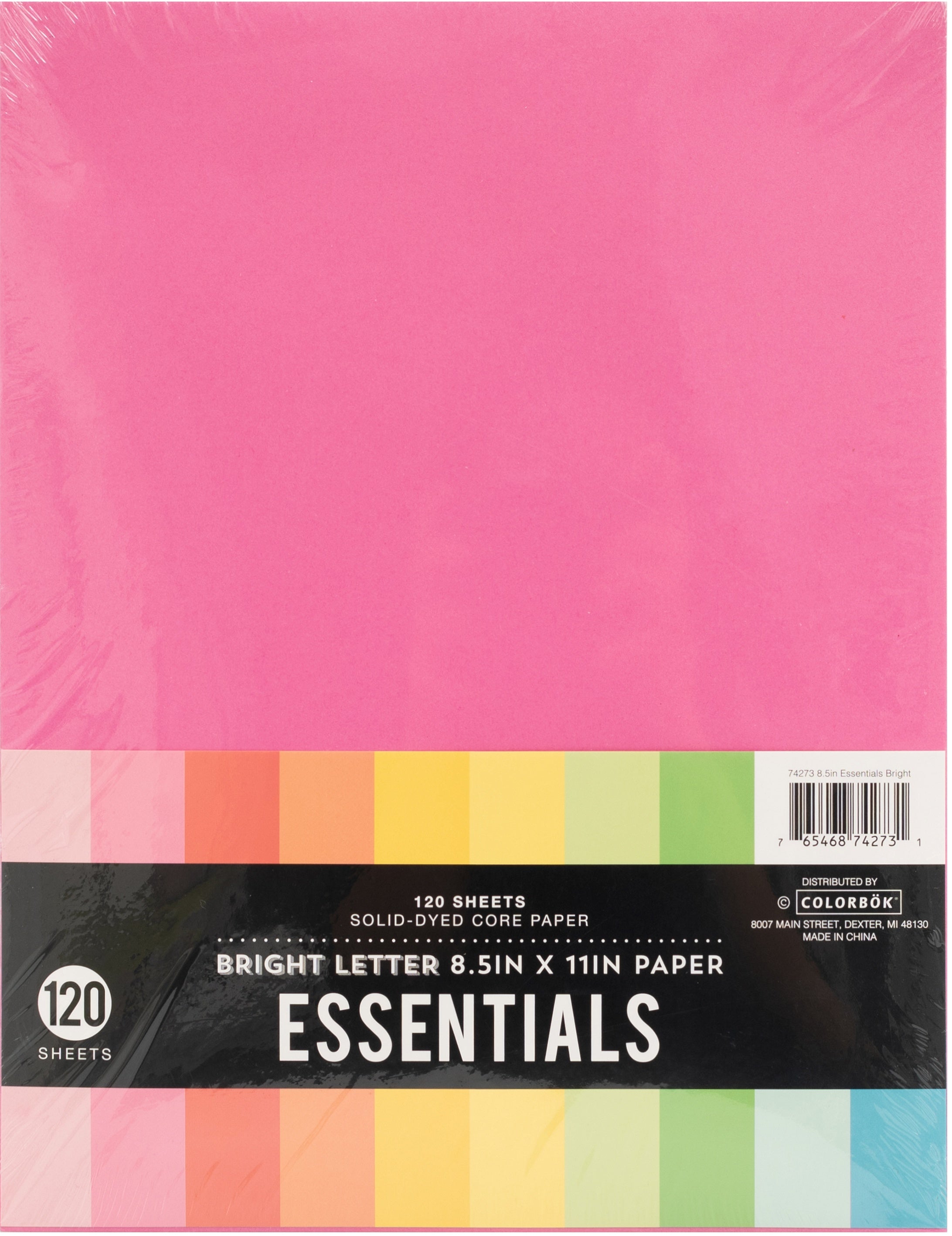 Colorbok Essentials 24lb 8.5x11" Cardstock - Bright, 120 sheets