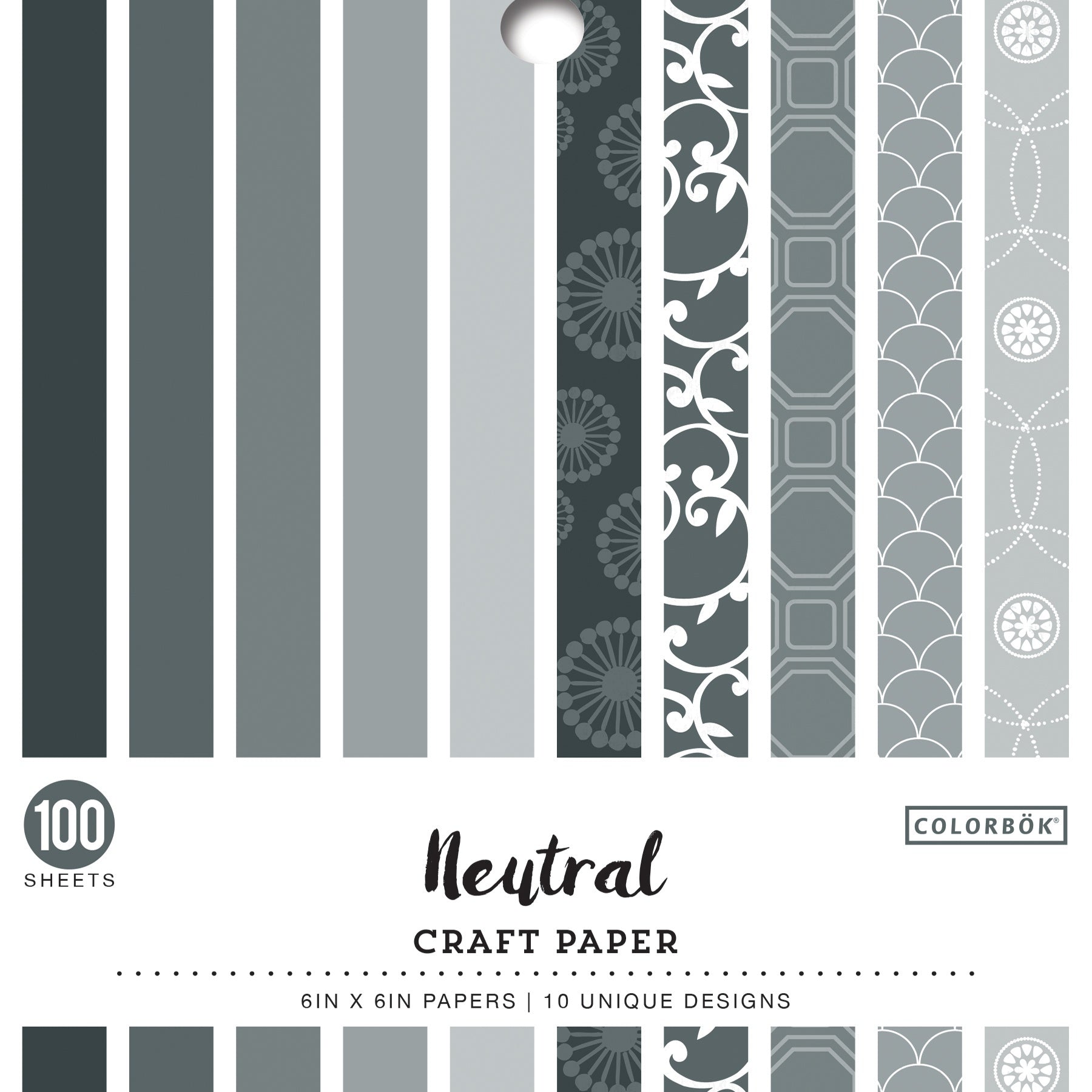 Colorbok Neutral 6x6" Craft Paper Pack