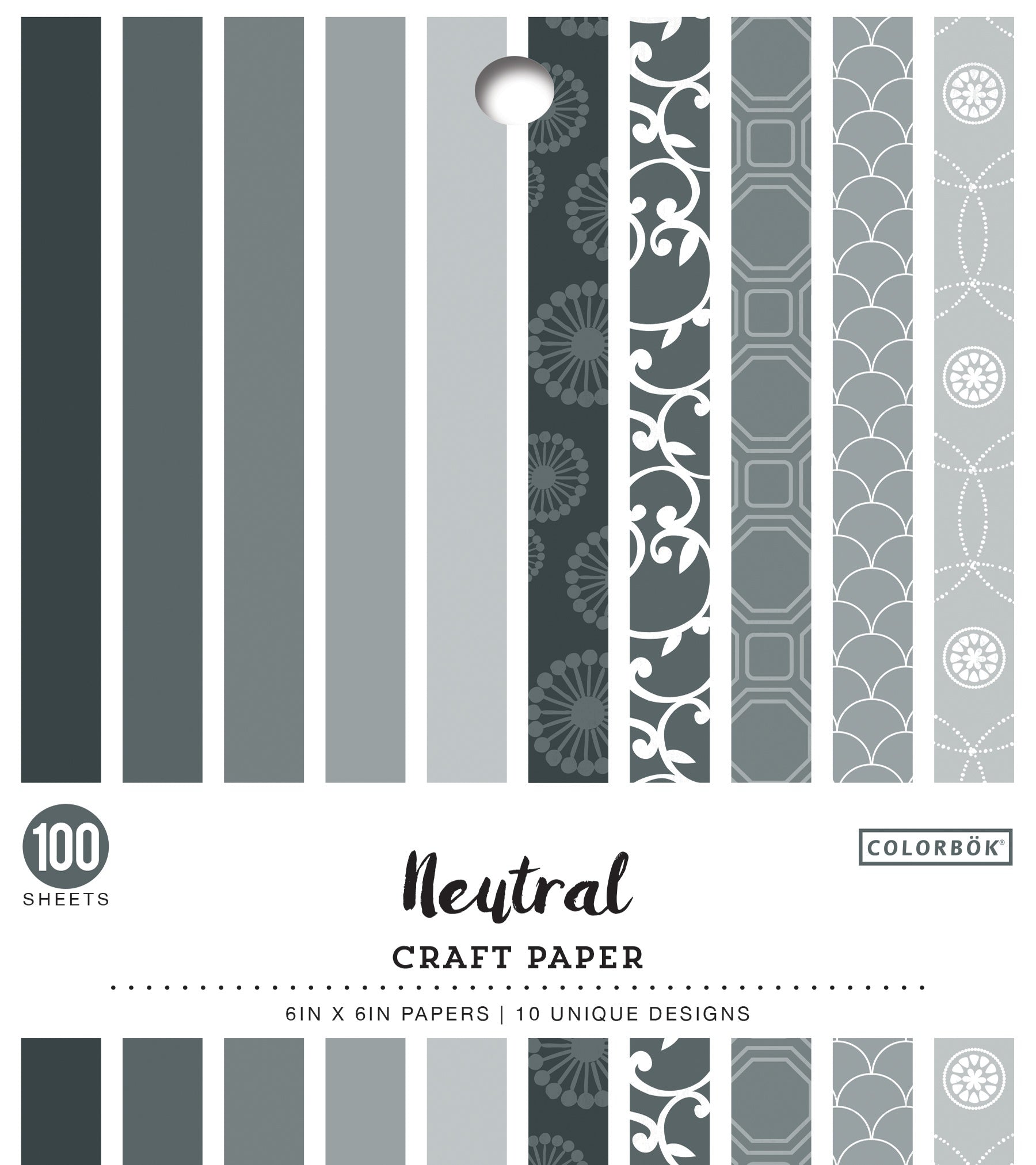 Colorbok Neutral 6x6" Craft Paper Pack