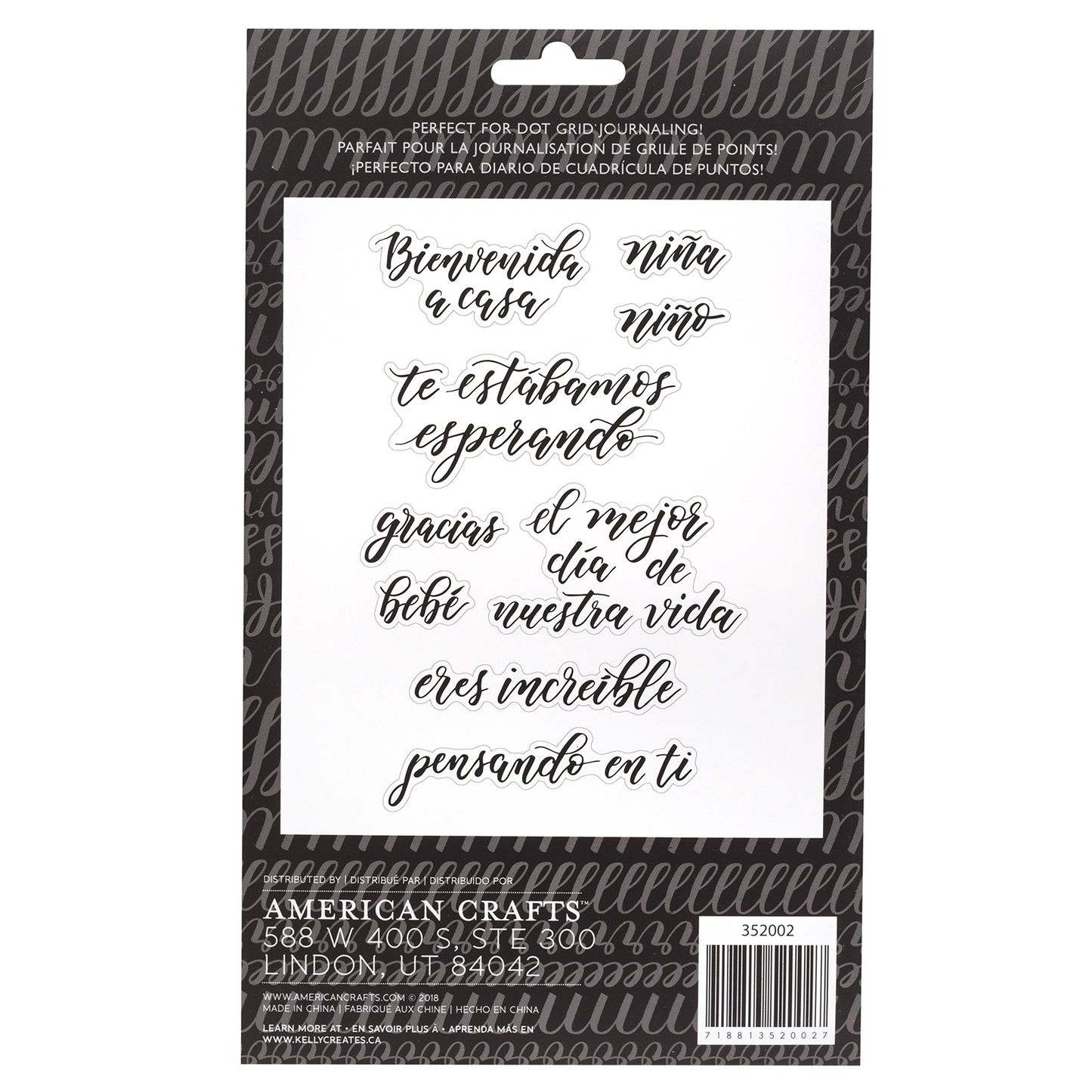 Kelly Creates Acrylic Traceable Stamps-Sentiments (Spanish)