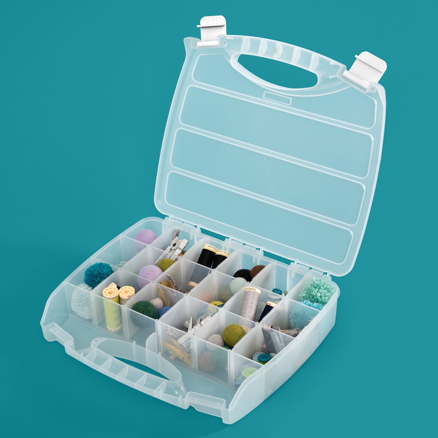 We R Divider Box Translucent Plastic Storage-12"X10"X2.4" Case