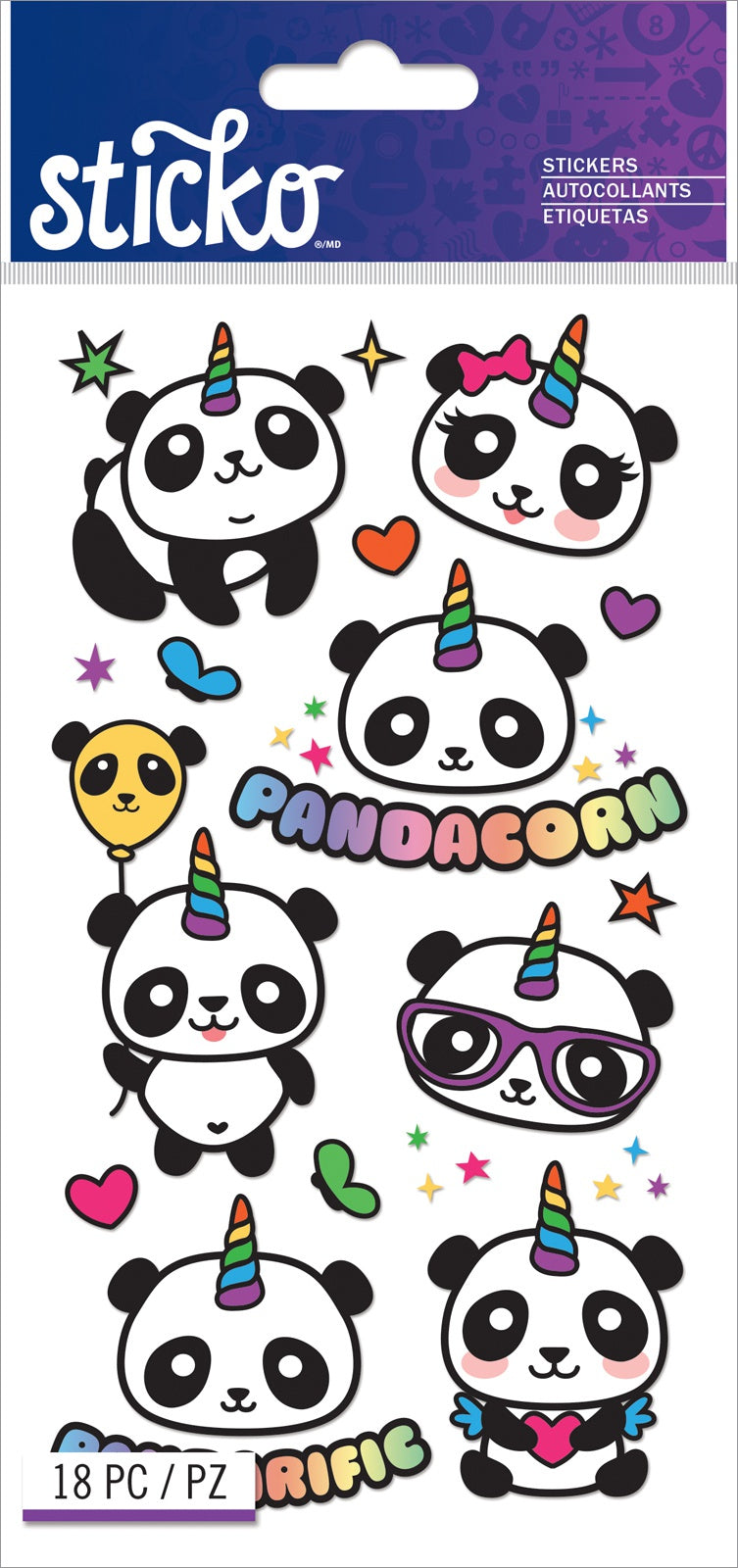 Sticko Classic Stickers-Pandacorn