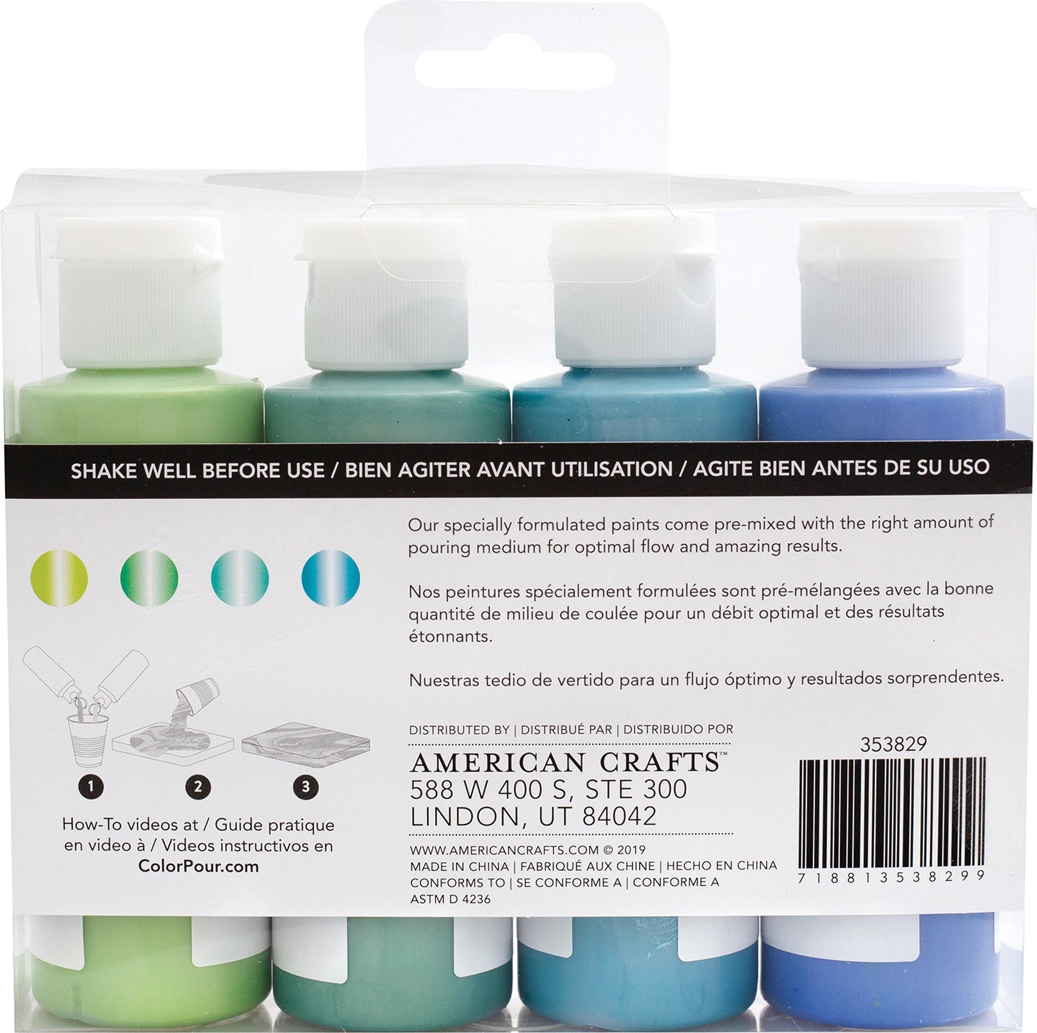 American Crafts Color Pour Mix-Ins 4.9oz-Crushed Glass - Clear