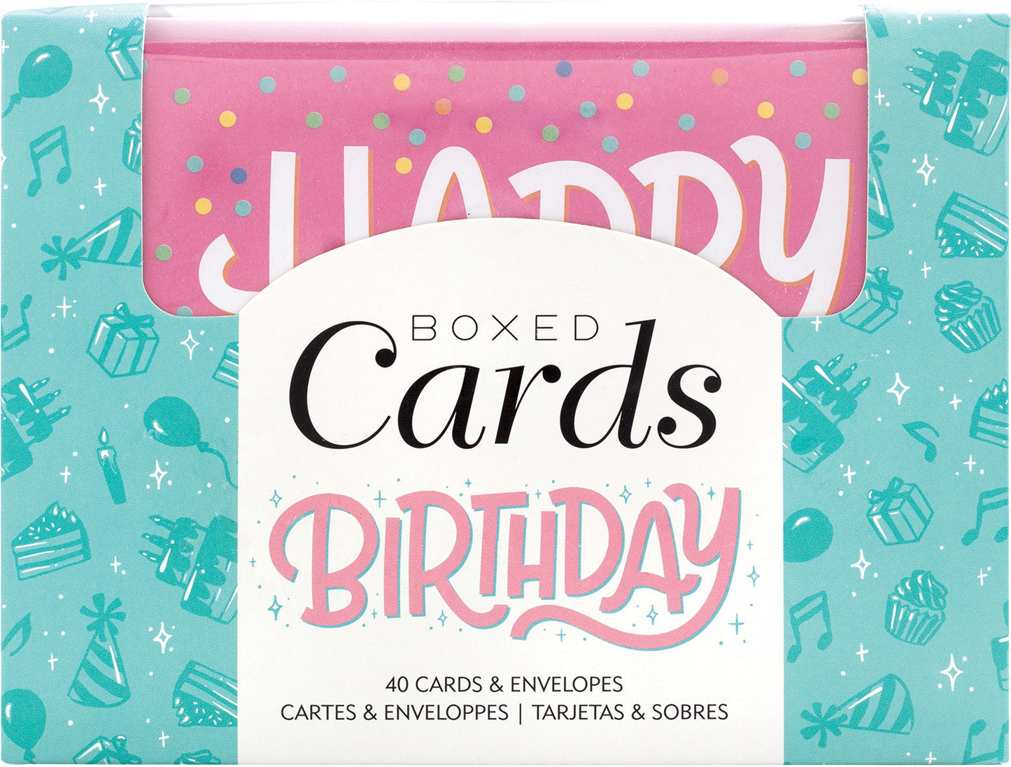 American Crafts A2 Cards W/Envelopes 4"X6" 40/Box-Blank - Birthday