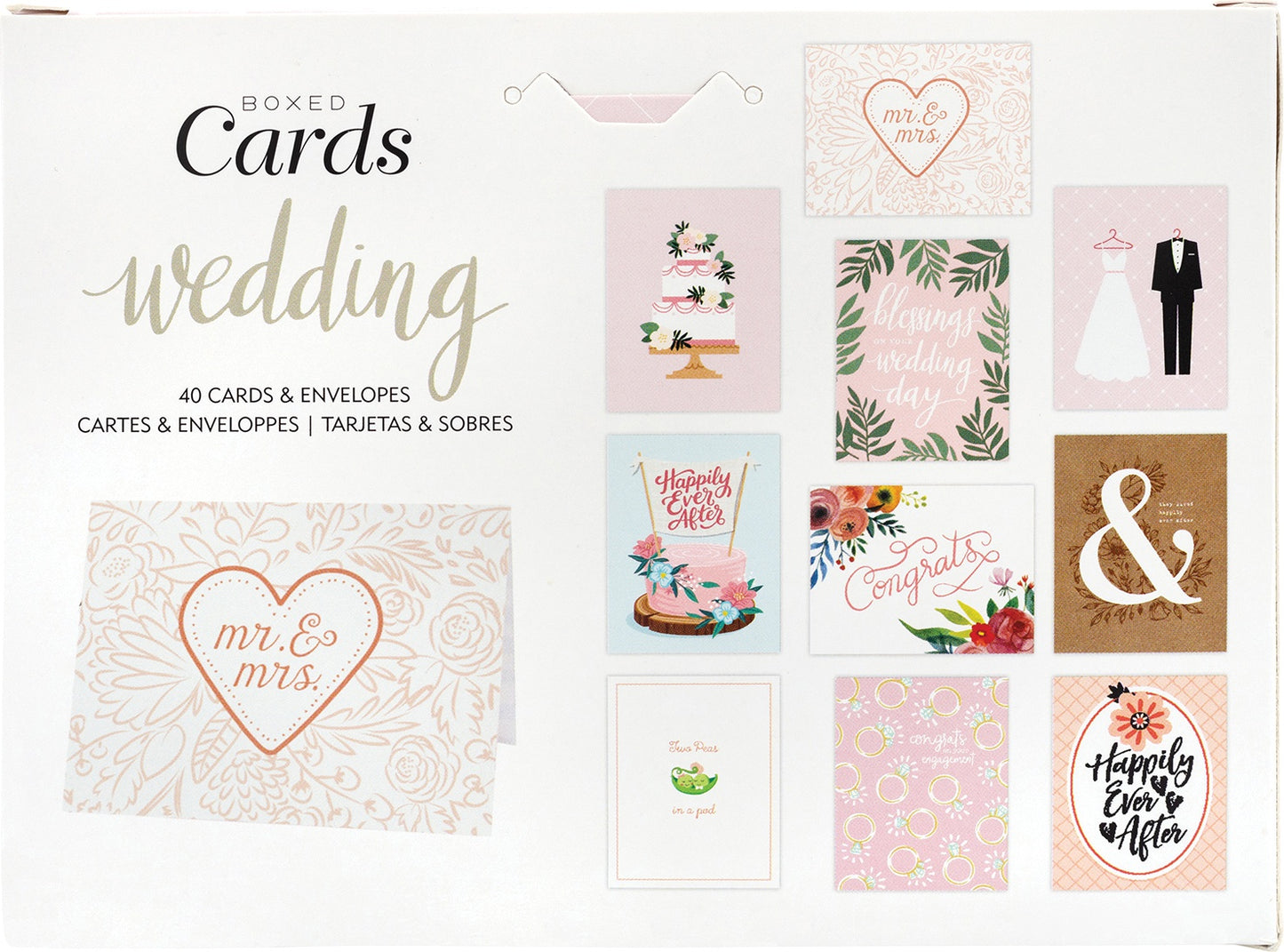 American Crafts A2 Cards W/Envelopes 4"X6" 40/Box-Blank - Wedding