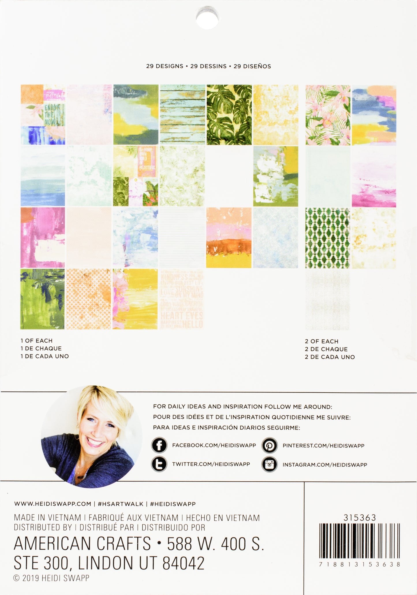 Heidi Swapp Single-Sided Paper Pad 6"X8" 36/Pkg-Art Walk