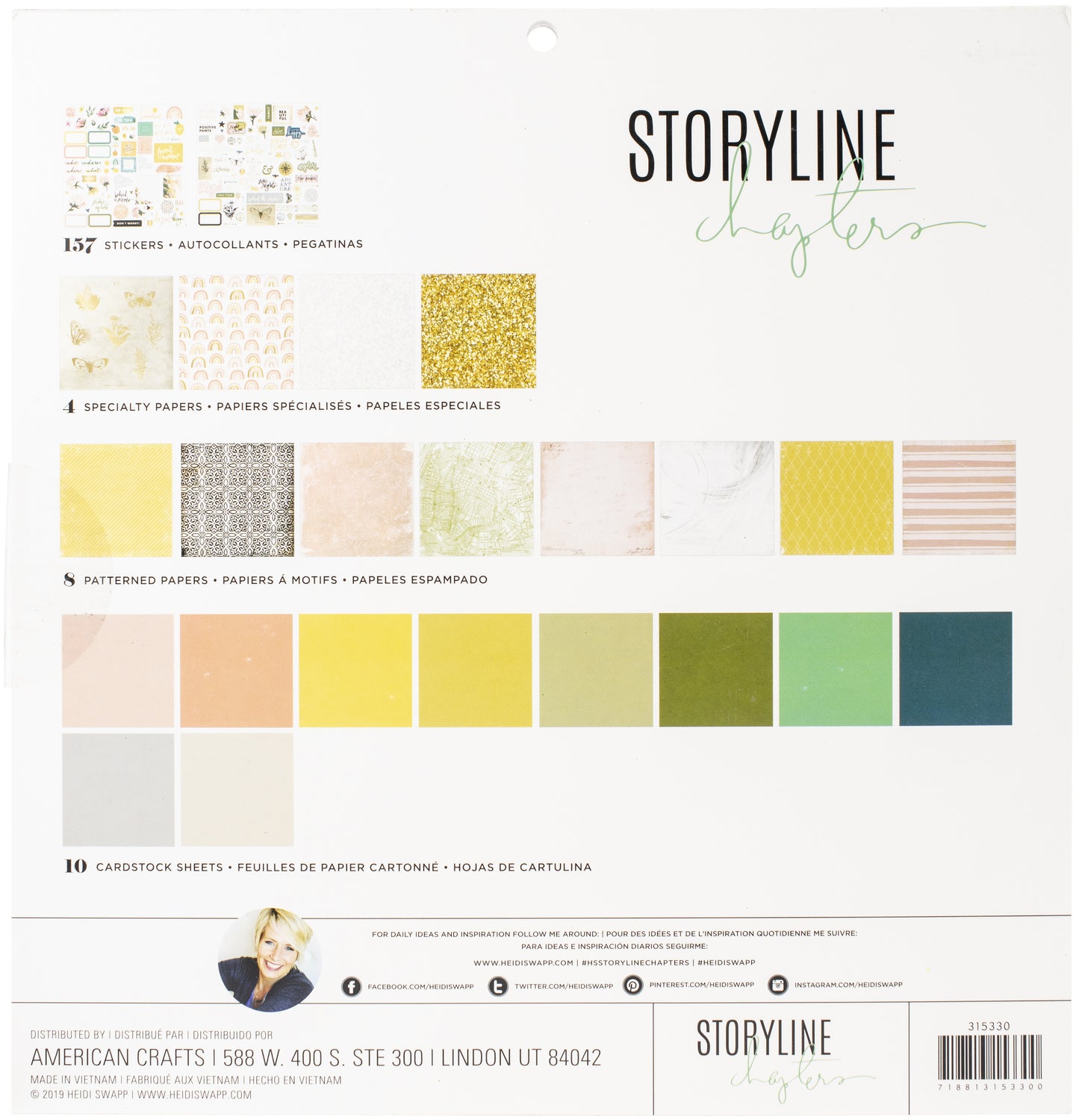 Heidi Swapp Storyline Chapters Project Pad 12"X12"-179 Pieces