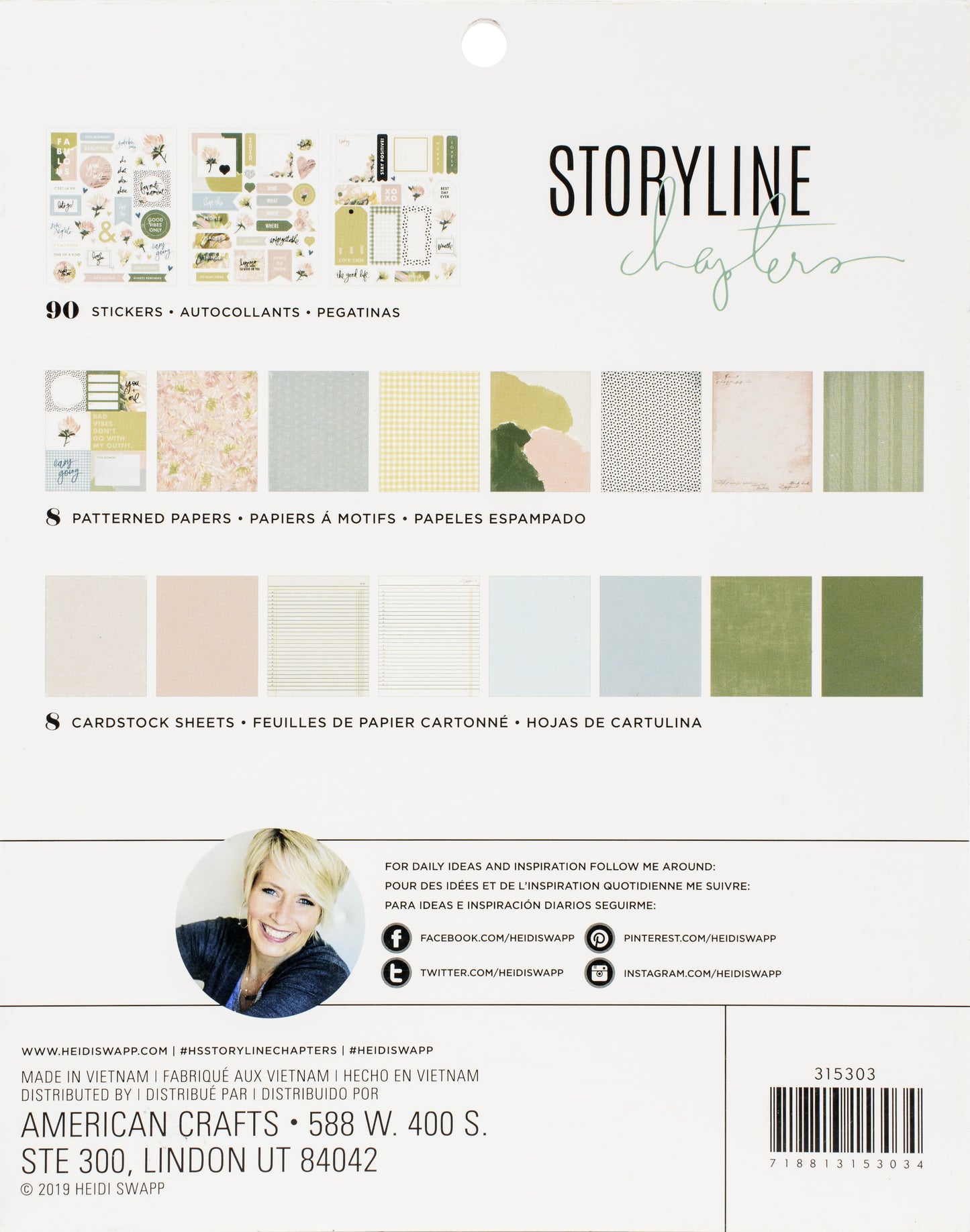 Heidi Swapp Storyline Chapters Project Pad 7.5"X9.5"-The Planner, 122 Pieces
