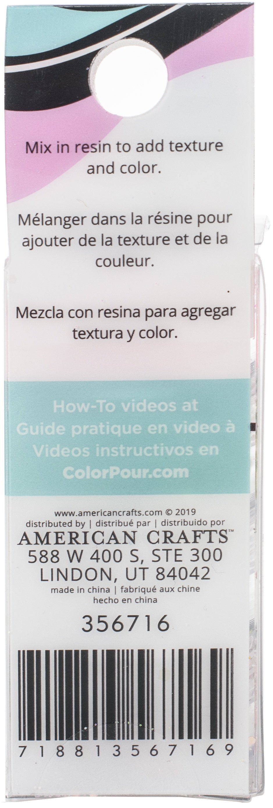 American Crafts Color Pour Resin Mix-Ins-Warm - White, Pink, Gold & Light Pink