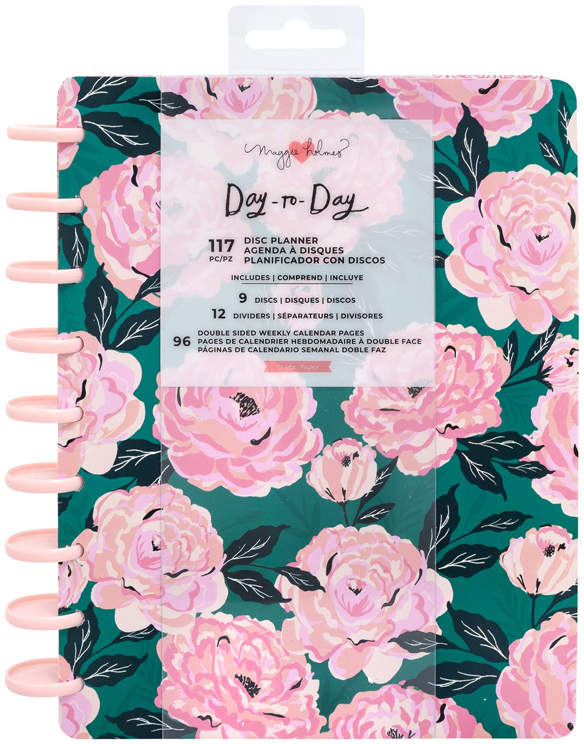 Maggie Holmes Day-To-Day Undated 12 Month Planner 7.5"X9.5"-Greenhouse