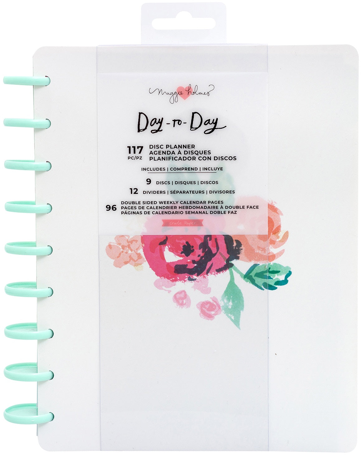Maggie Holmes Day-To-Day Undated 12 Month Planner 7.5"X9.5"-Blossom
