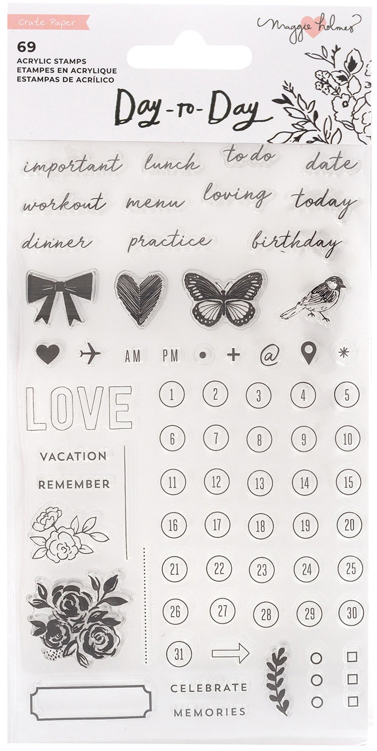 Maggie Holmes Day-To-Day Planner Clear Stamp Set