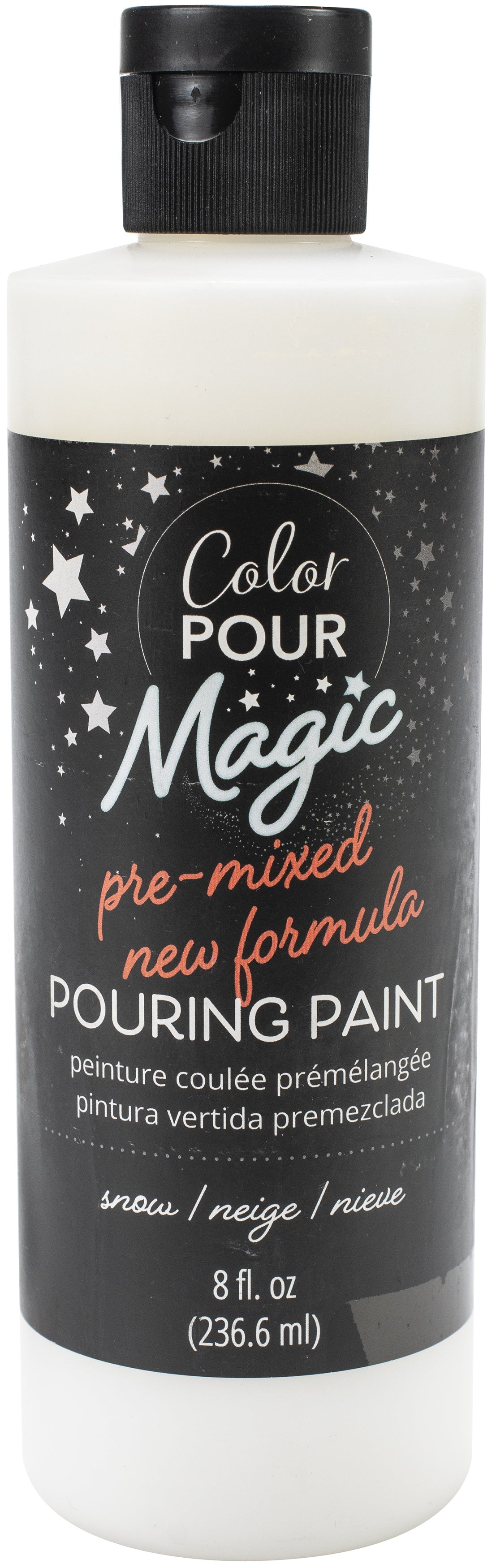 American Crafts Color Pour Magic Pre-Mixed Paint 8oz-Snow