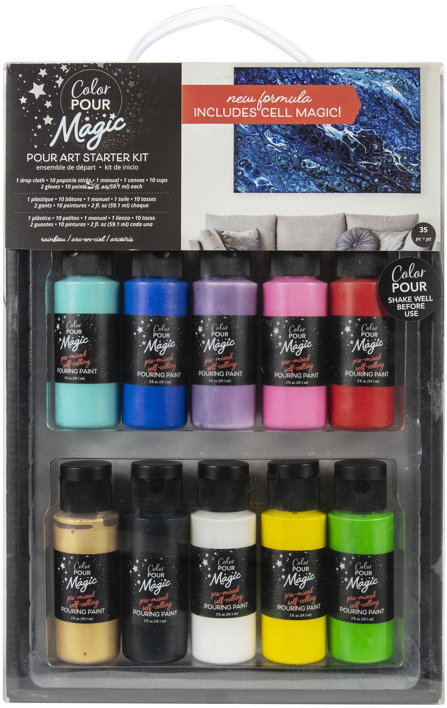 American Crafts Color Pour Magic Starter Kit 35/Pkg