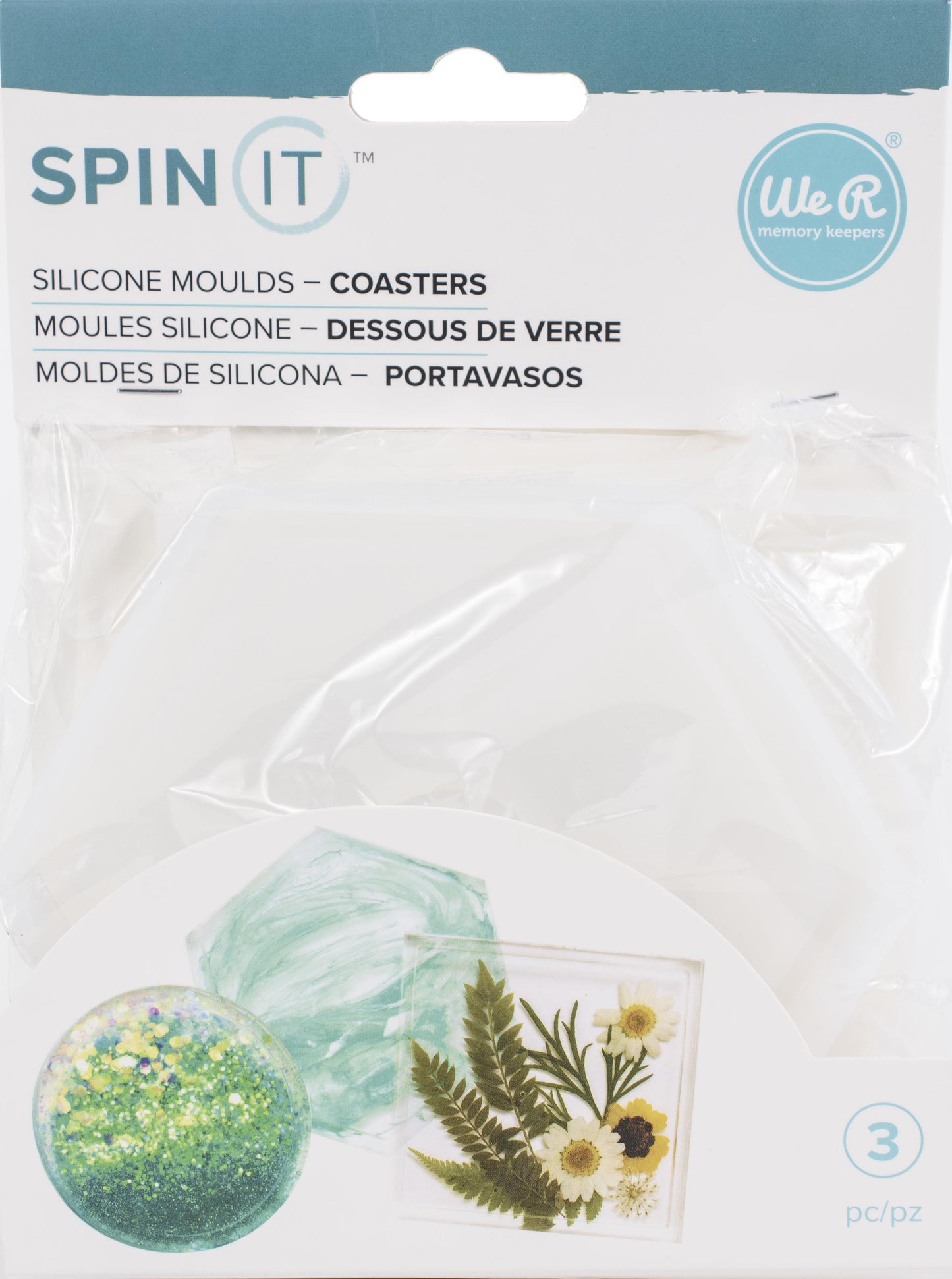 We R Memory Keepers Spin It Epoxy Mold 3/Pkg-Coaster