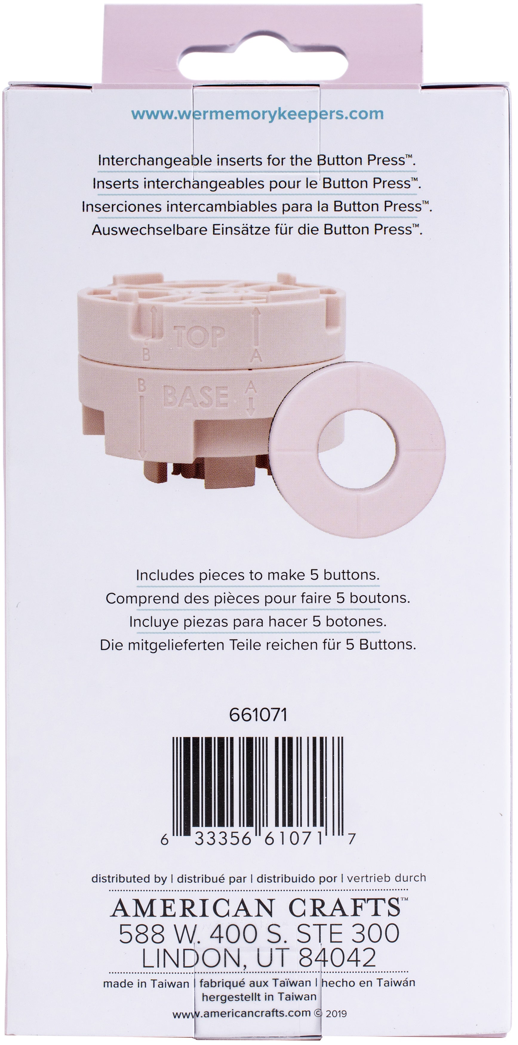 We R Memory Keepers Button Press Inserts-Small (25mm) – American Crafts