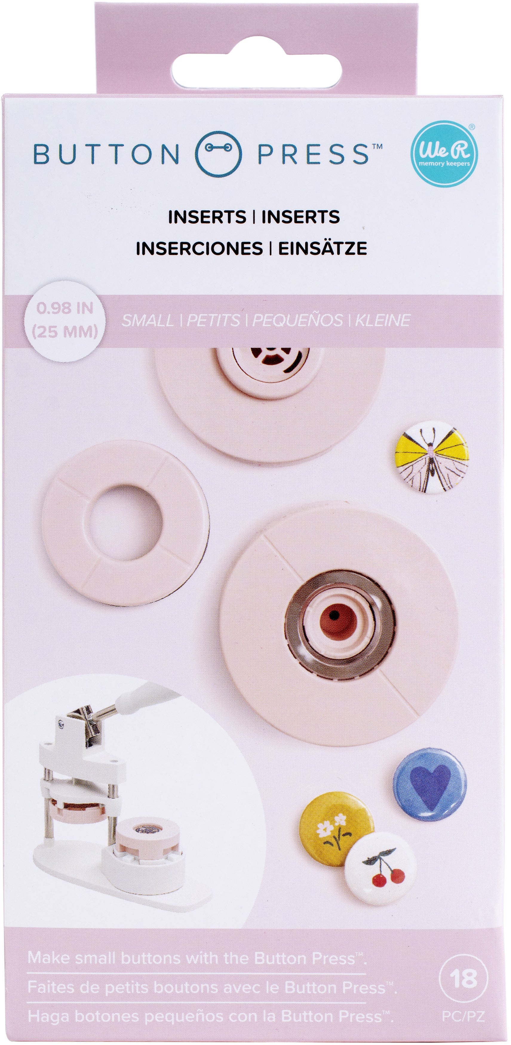 We R Memory Keepers Button Press Inserts-Small (25mm) – American Crafts