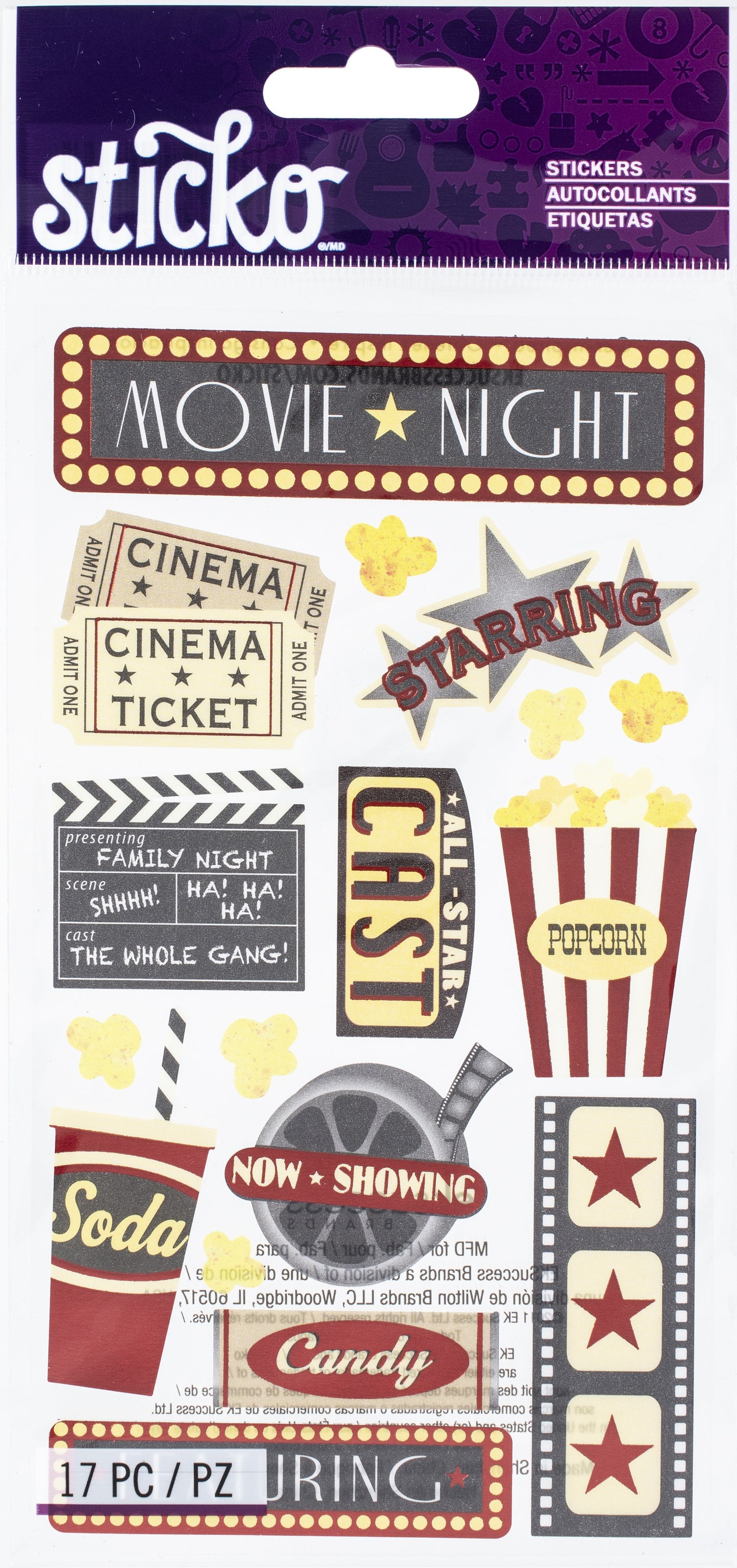 Sticko Stickers-Movie Night