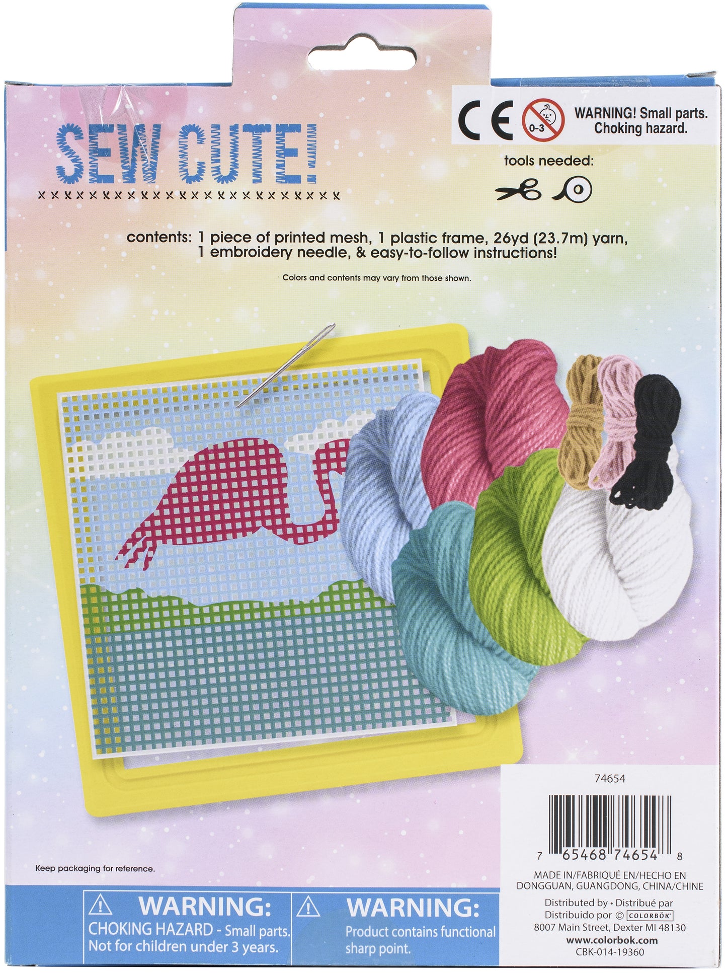 Colorbok Sew Cute! Needlepoint Kit-Flamingo