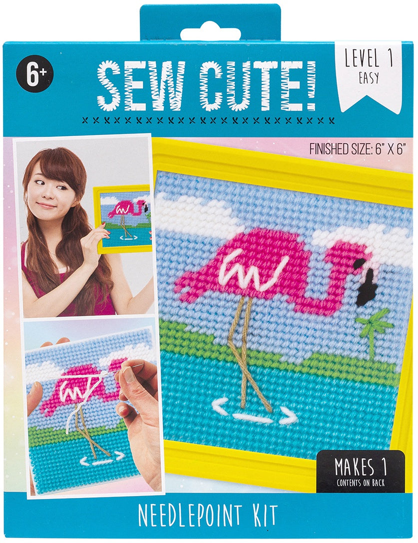 Sew Cute! Needlepoint Kit-Flamingo