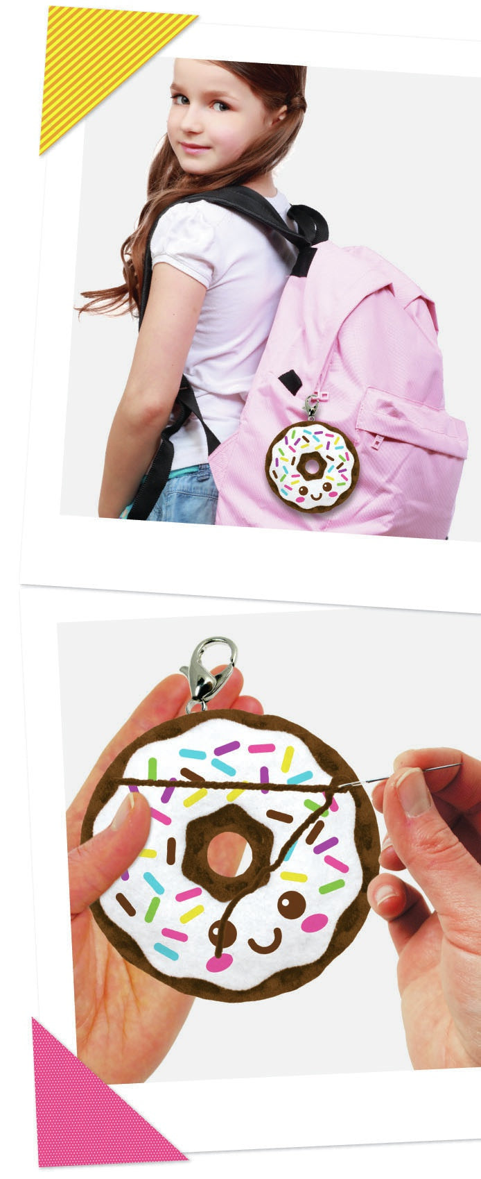 Sew Cute Felt Backpack Clip Kit Donut