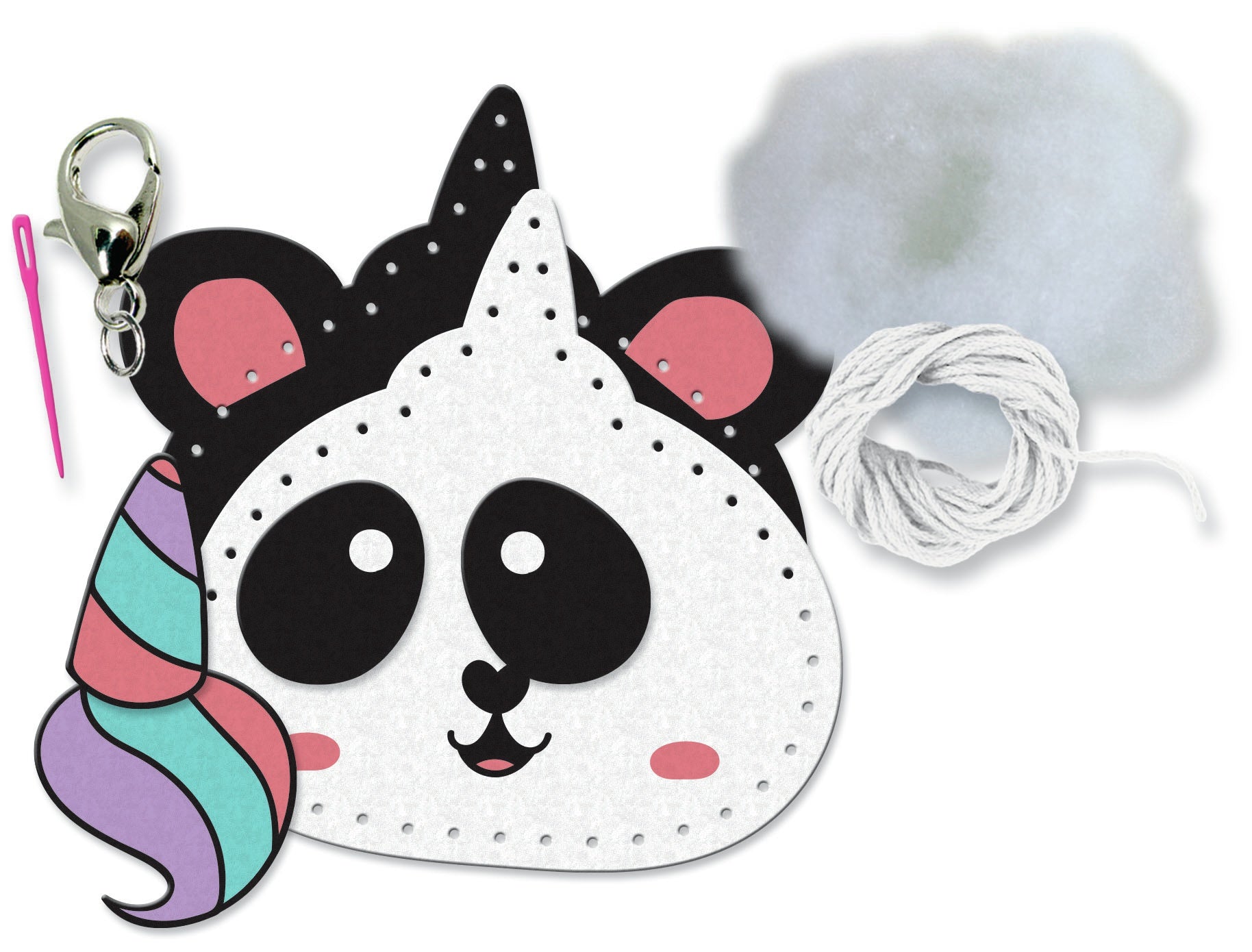 Sew Cute! Felt Pandicorn Backpack Clip Kit