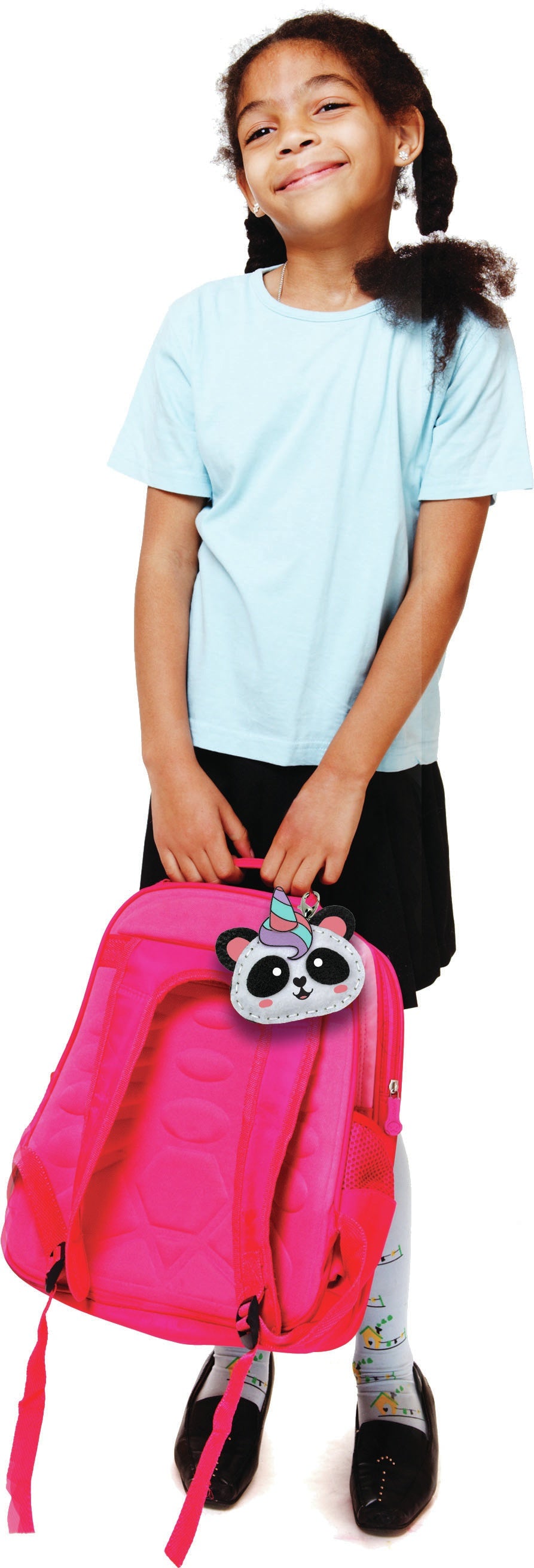 Sew Cute! Felt Backpack Clip Kit-Pandicorn