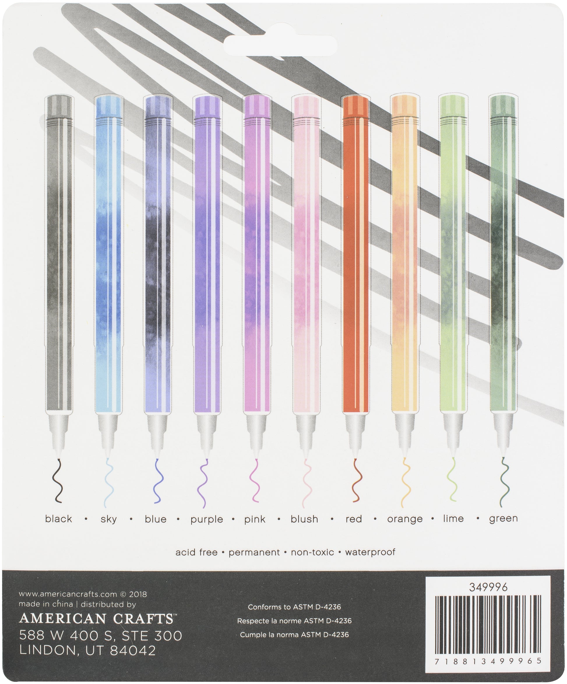 American Crafts Fine Liners Markers 12/Pkg, 1 count - Fred Meyer