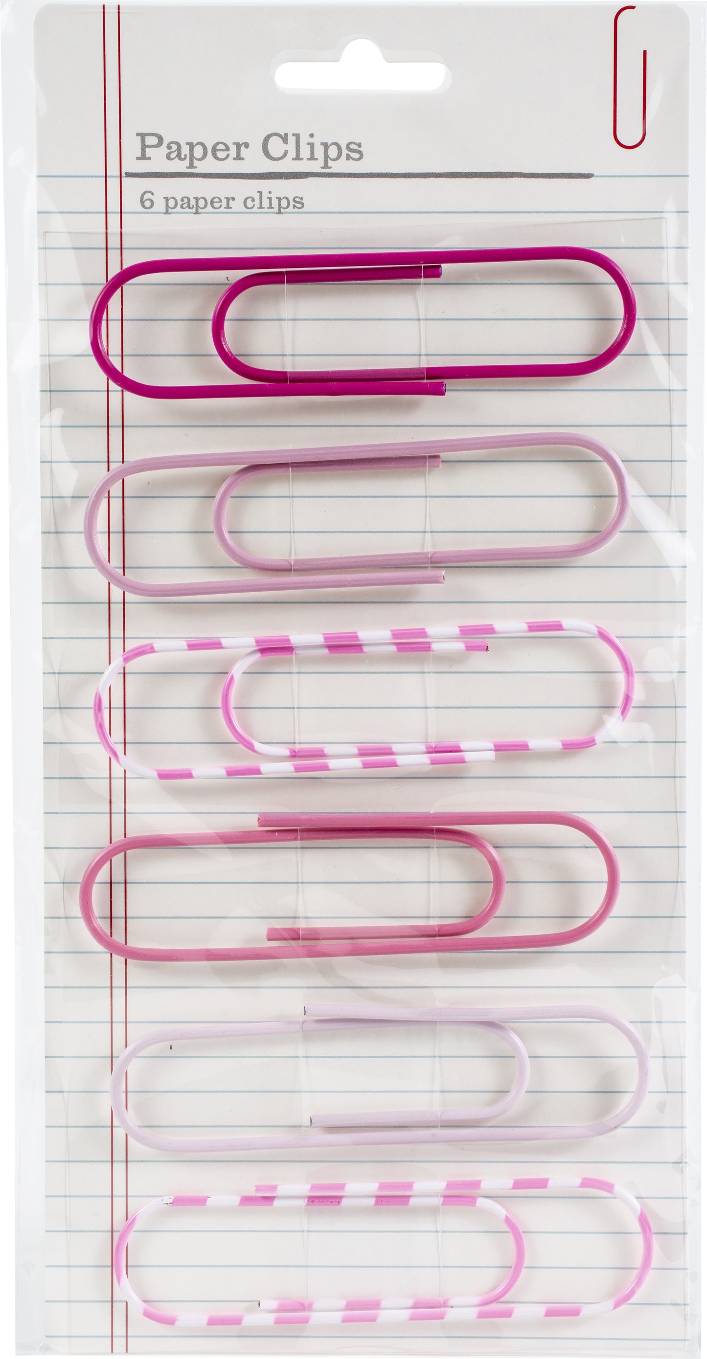 American Crafts Giant Paper Clips 6/Pkg-Pink