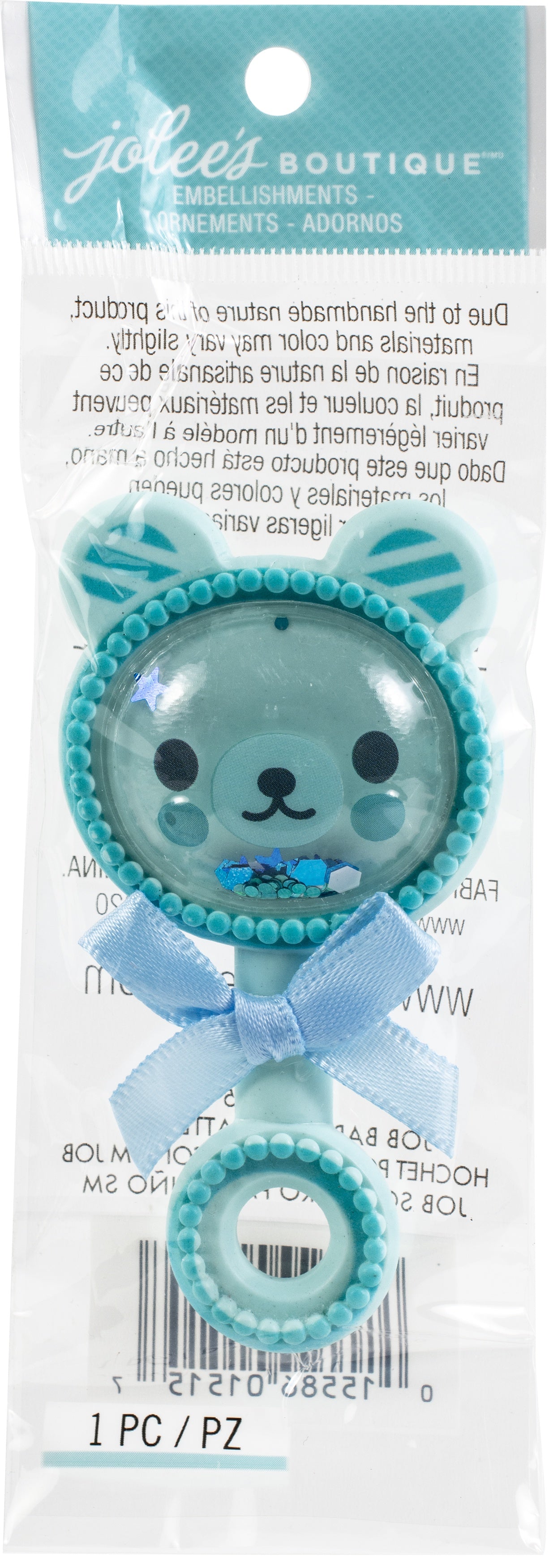 Jolee's Boutique Themed Embellishment-Baby Boy Rattle
