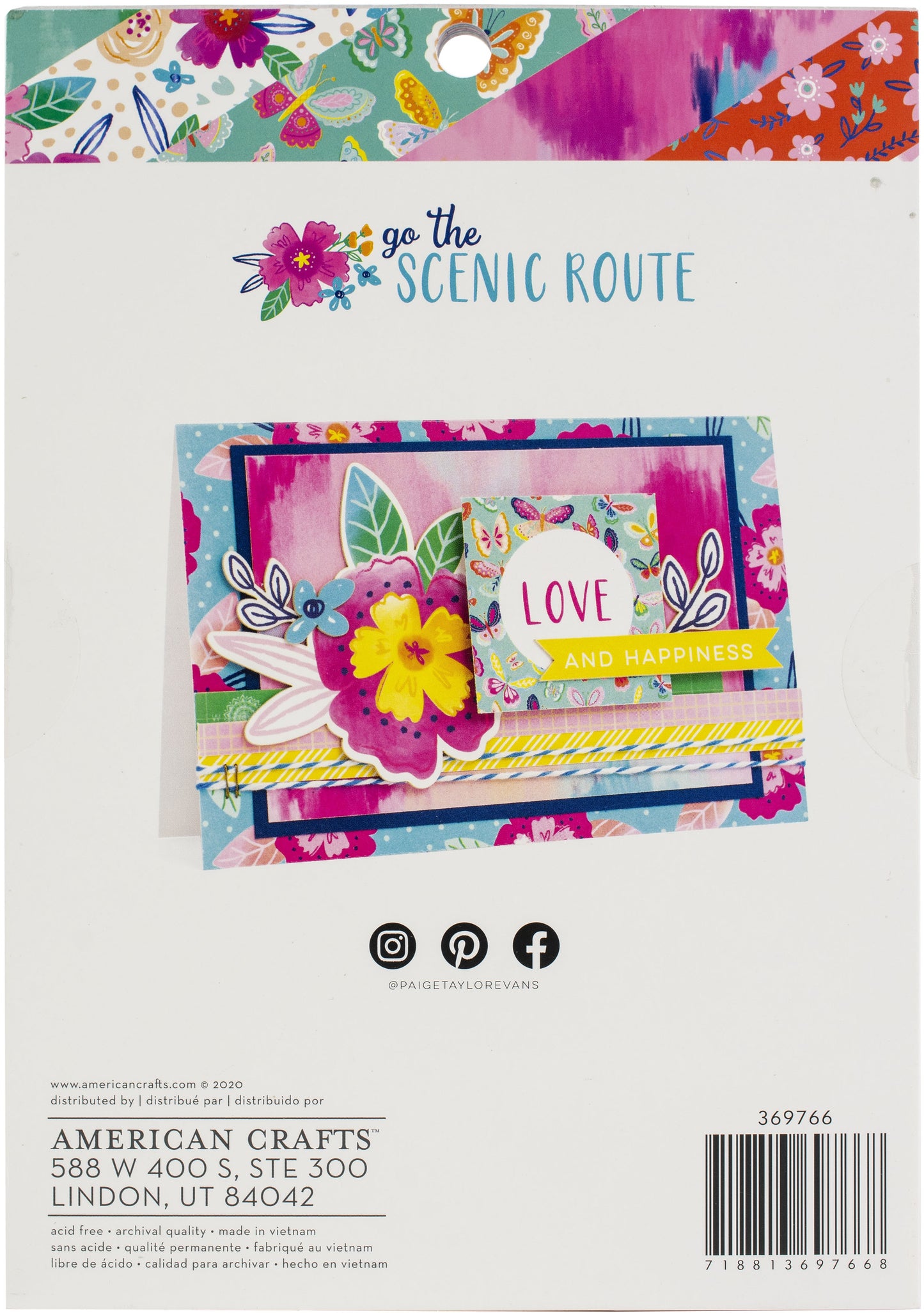 American Crafts Single-Sided Paper Pad 6"X8" 36/Pkg-Paige Evans Go The Scenic Route