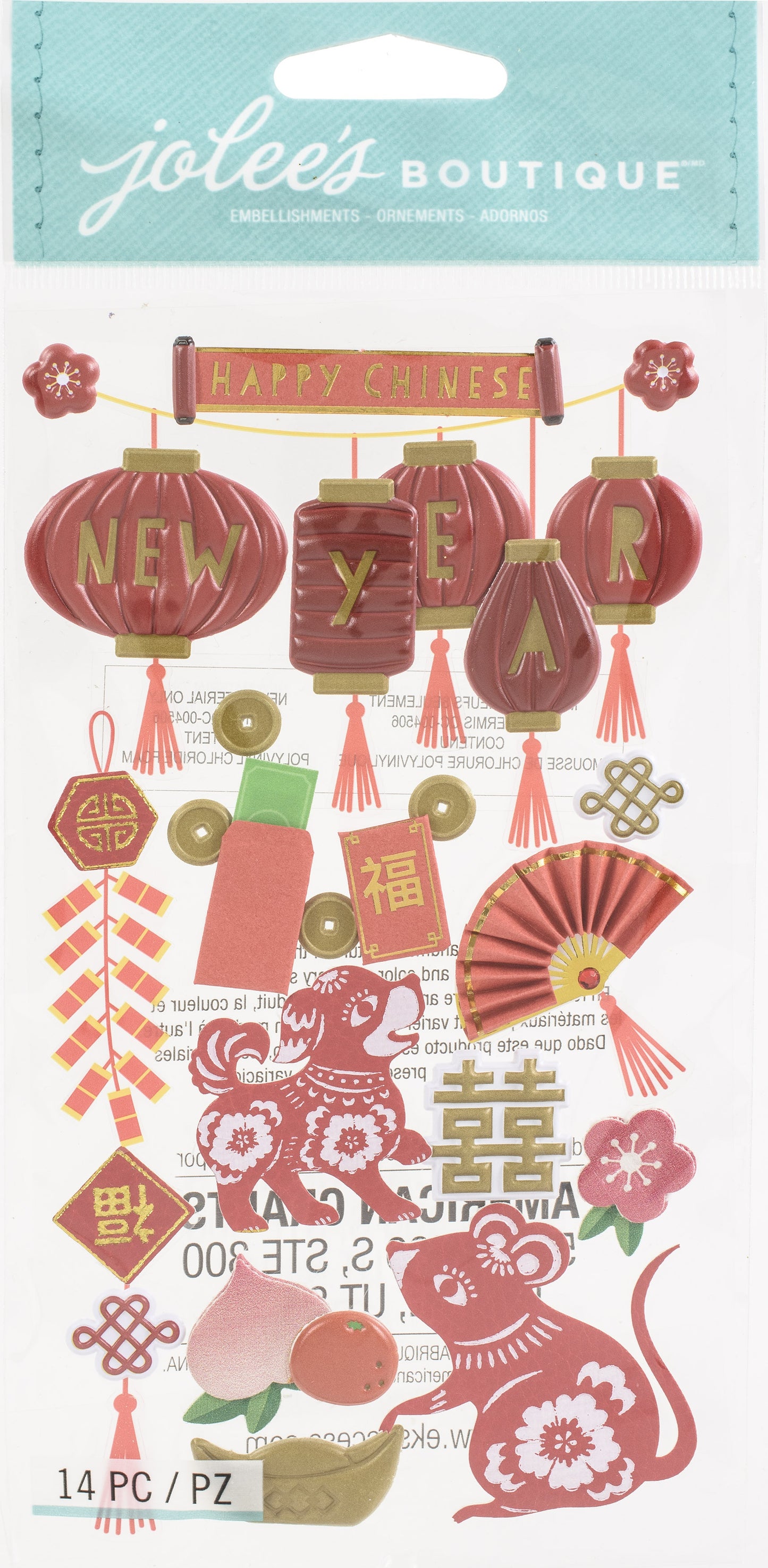 Jolee's Boutique Themed Embellishments 14/Pkg-Chinese New Year
