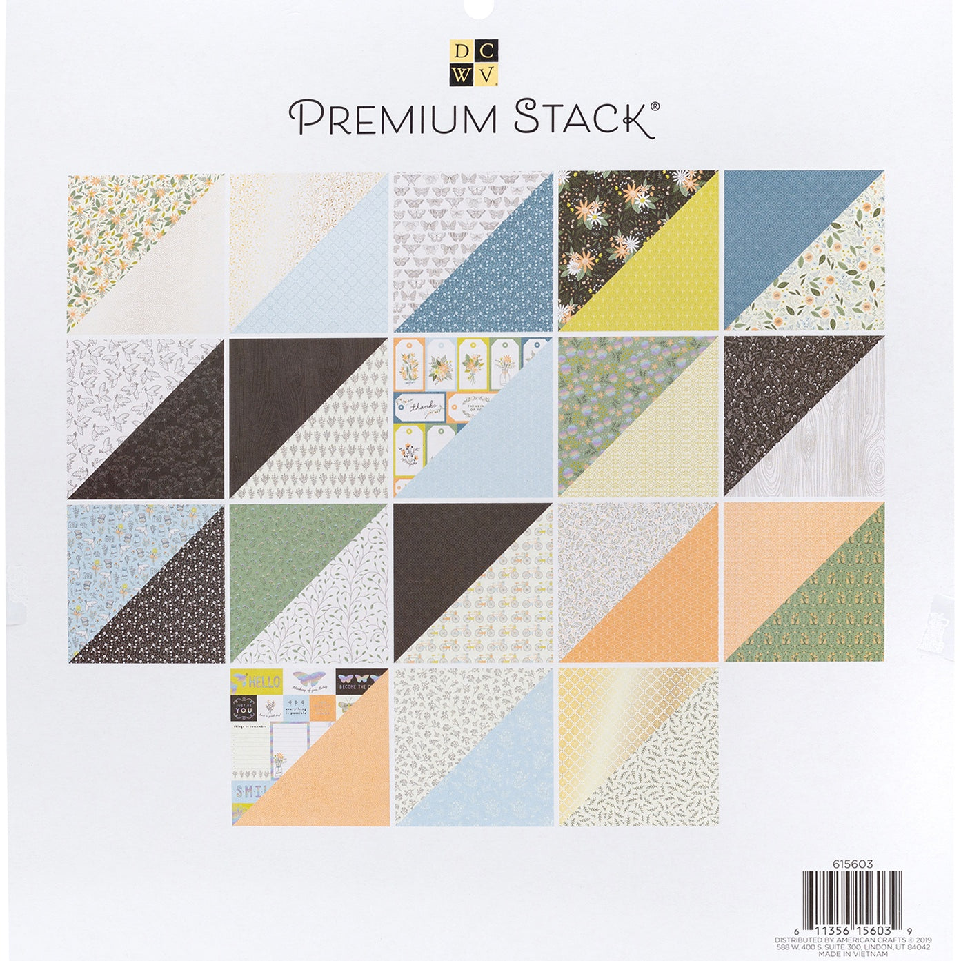 DCWV Double-Sided 12x12" Cardstock Stack - Cotton Fields