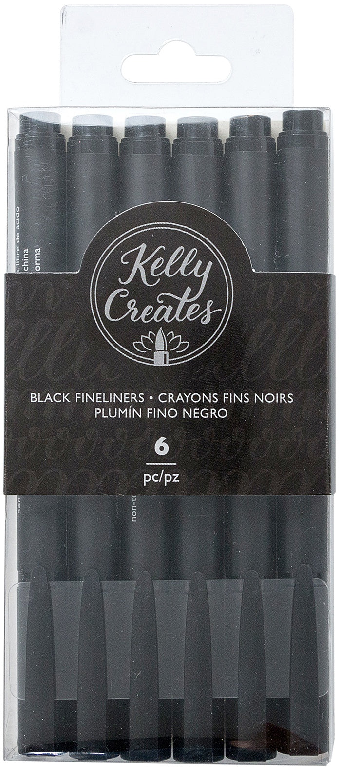 Kelly Creates Fineliners Pens 6/Pkg-Black – American Crafts