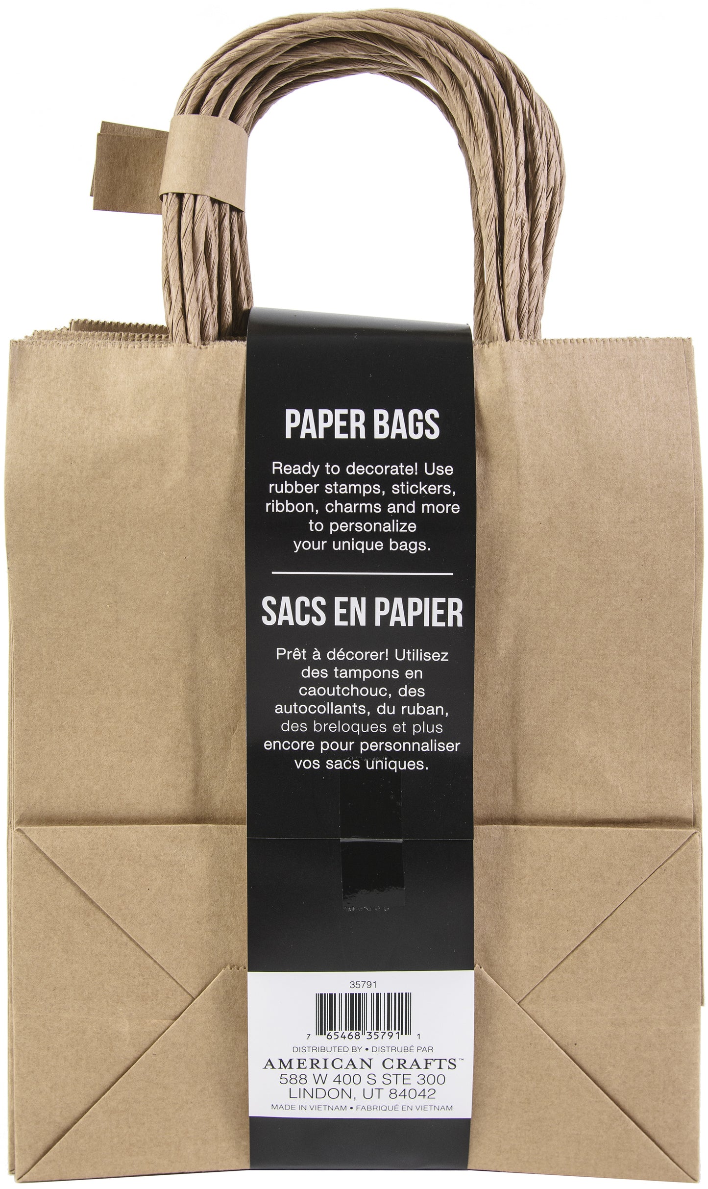 Colorbok Large Paper Gift Bags 10"X8" 13/Pkg-Kraft