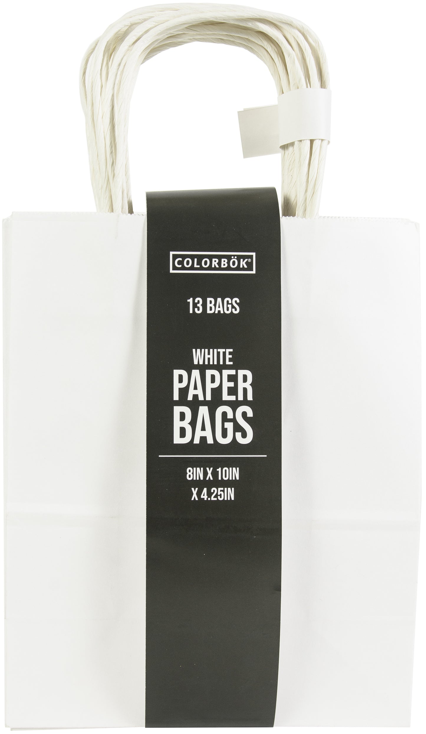 Colorbok Large Paper Gift Bags 10"X8" 13/Pkg-White