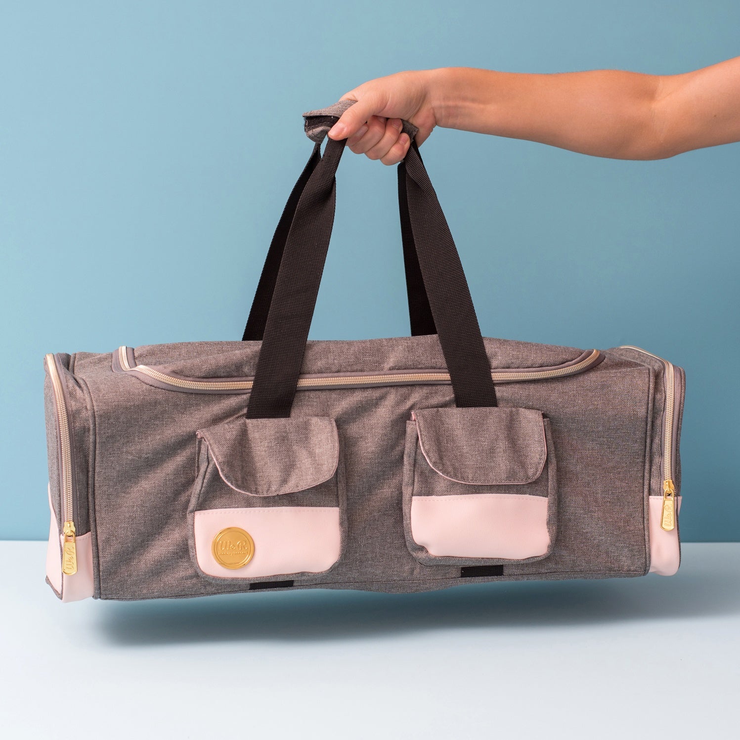 We R Crafter's Machine Tote-Pink & Grey