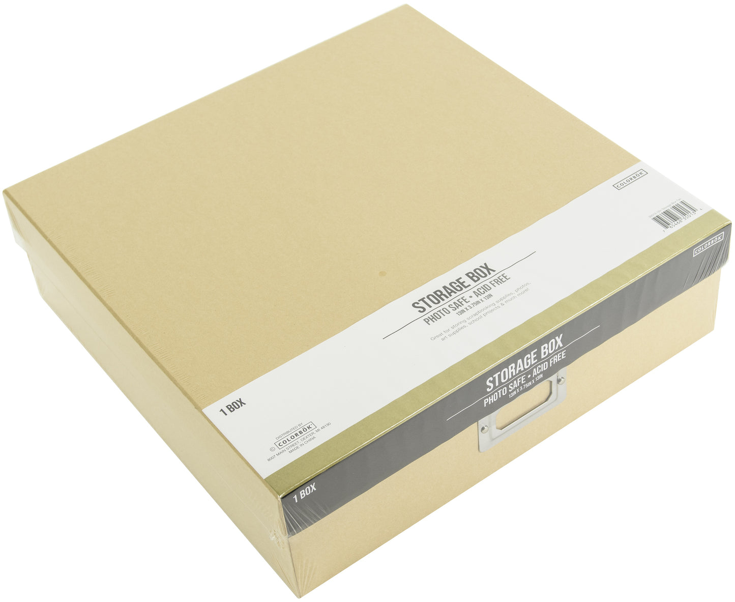Colorbok Storage Box 12"X12"-Tan